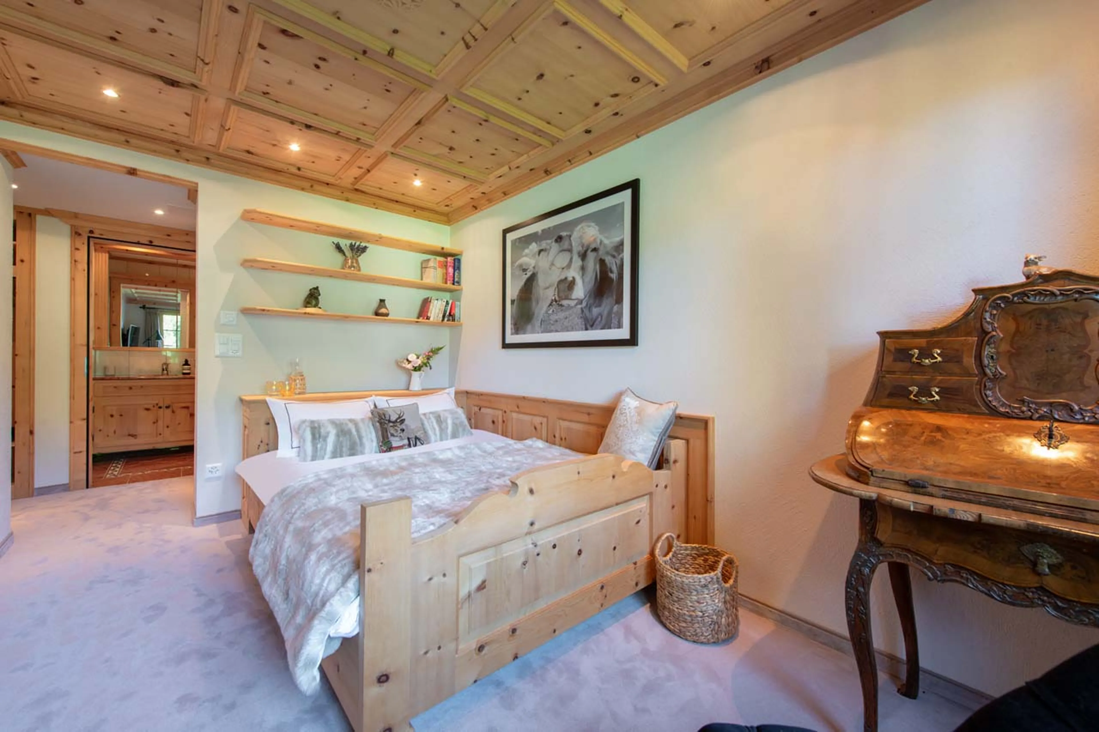 Bedroom three at Chalet Tschuetta in Klosters