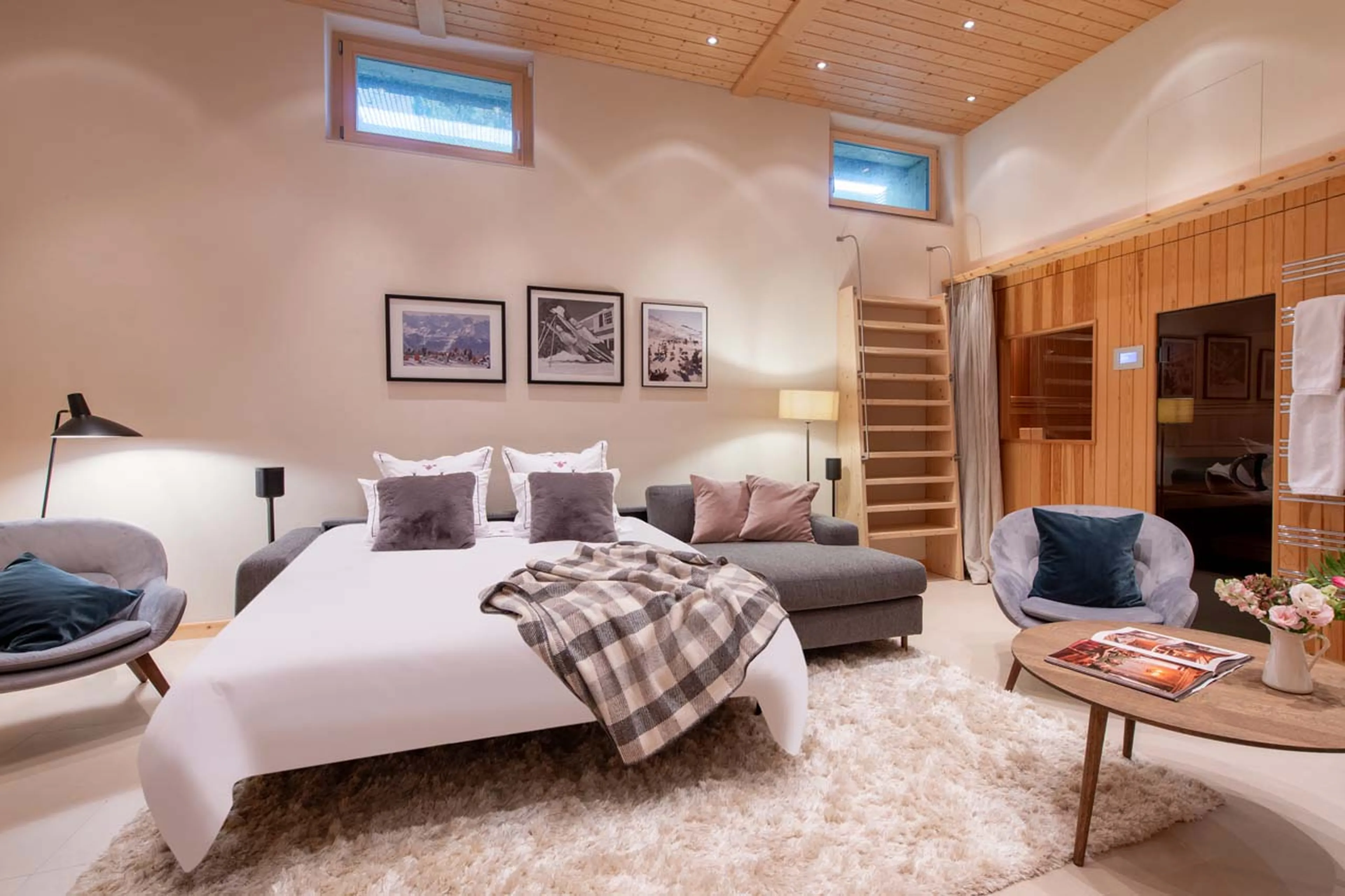 Bedroom four at Chalet Tschuetta in Klosters