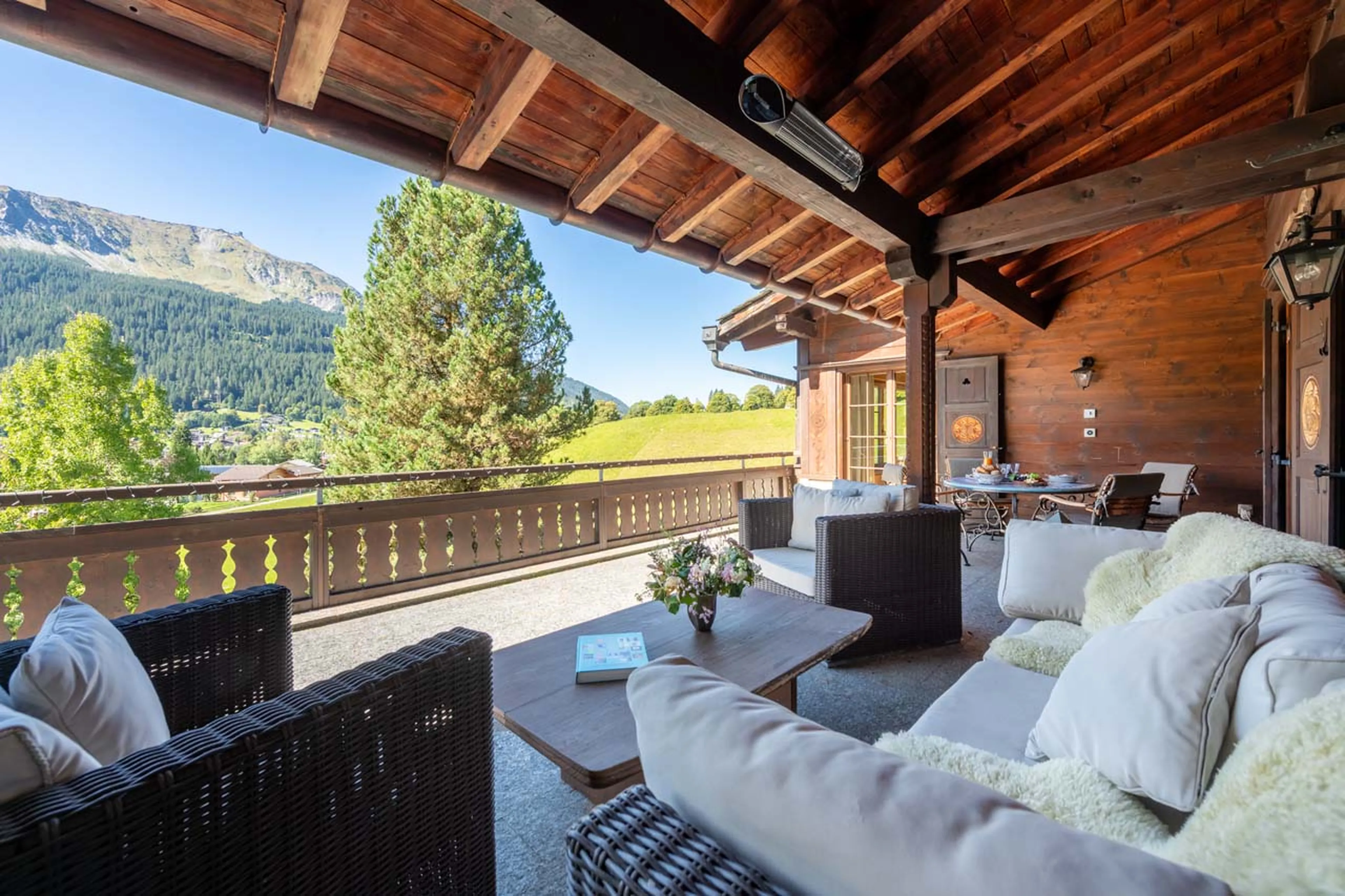 Terrace at Chalet Tschuetta in Klosters