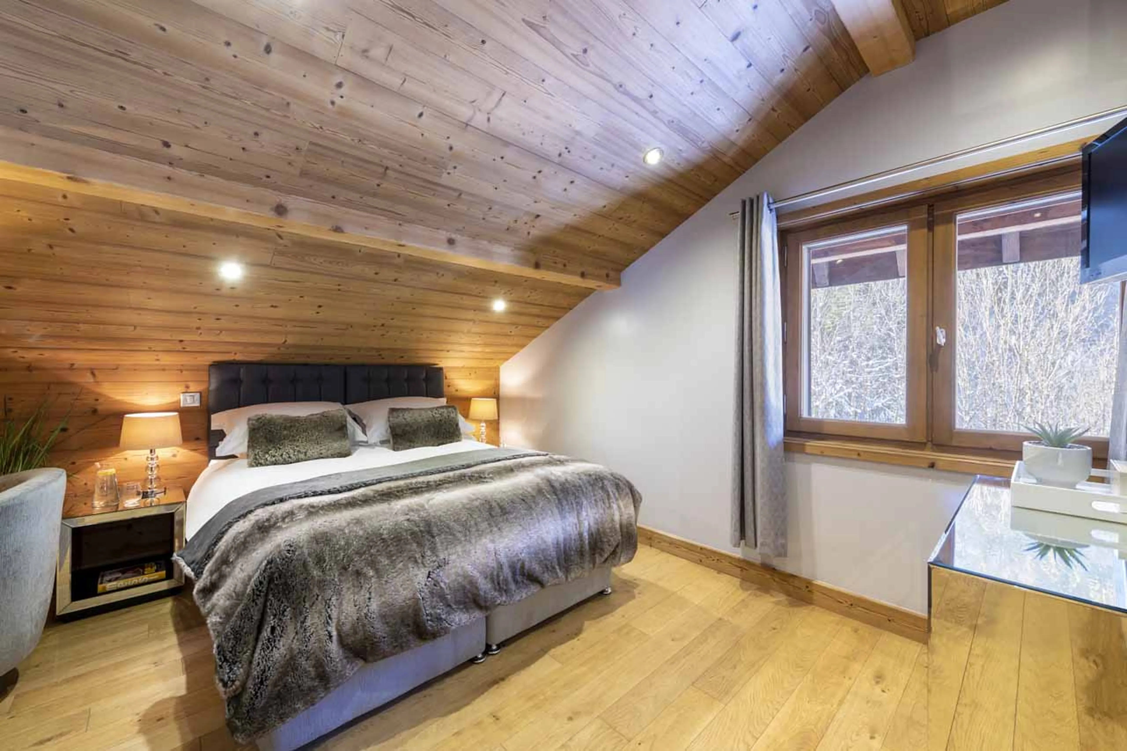 Bedroom three at Chalet Twenty26 in Morzine