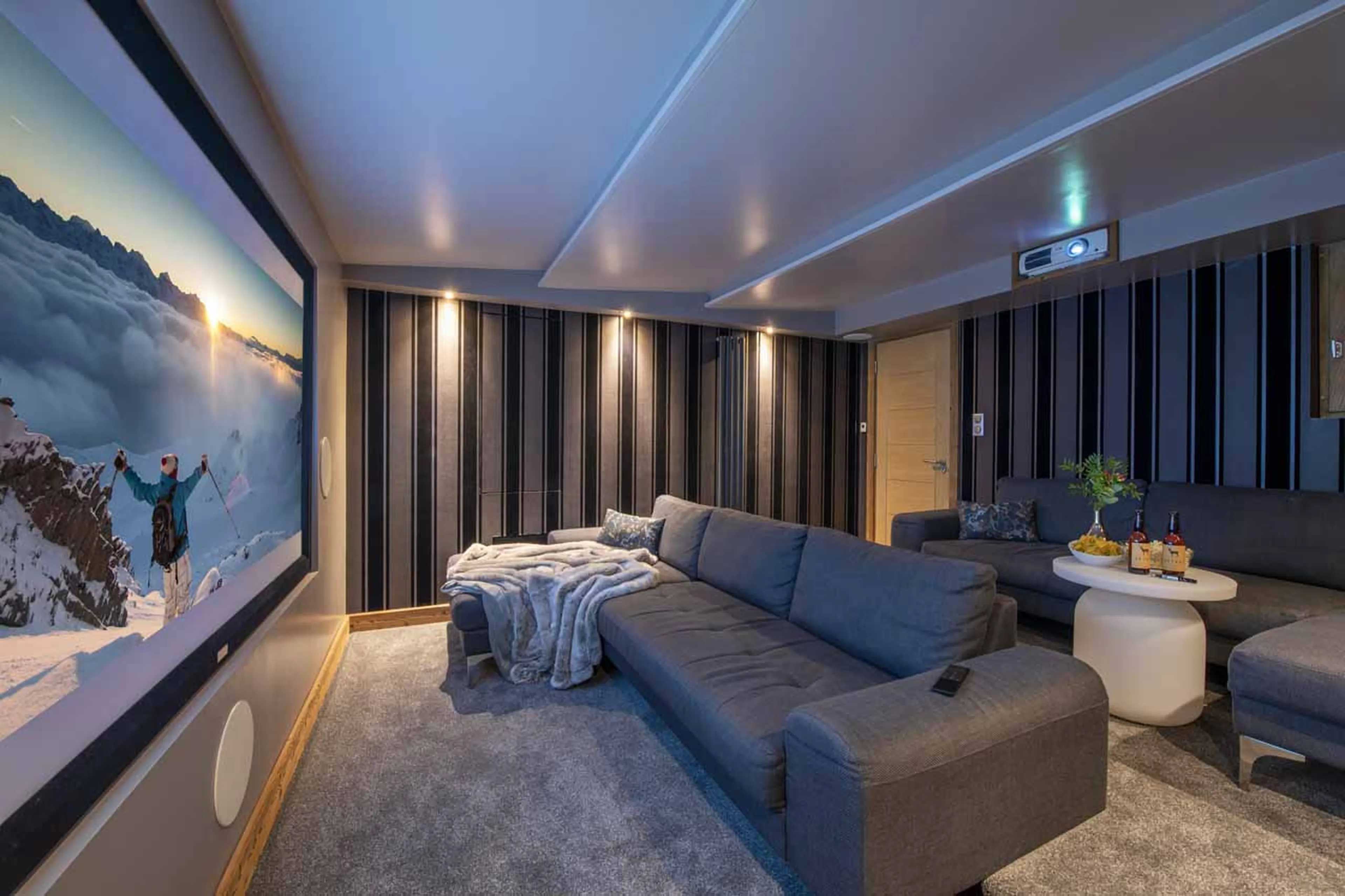 Cinema room at Chalet Twenty26 in Morzine