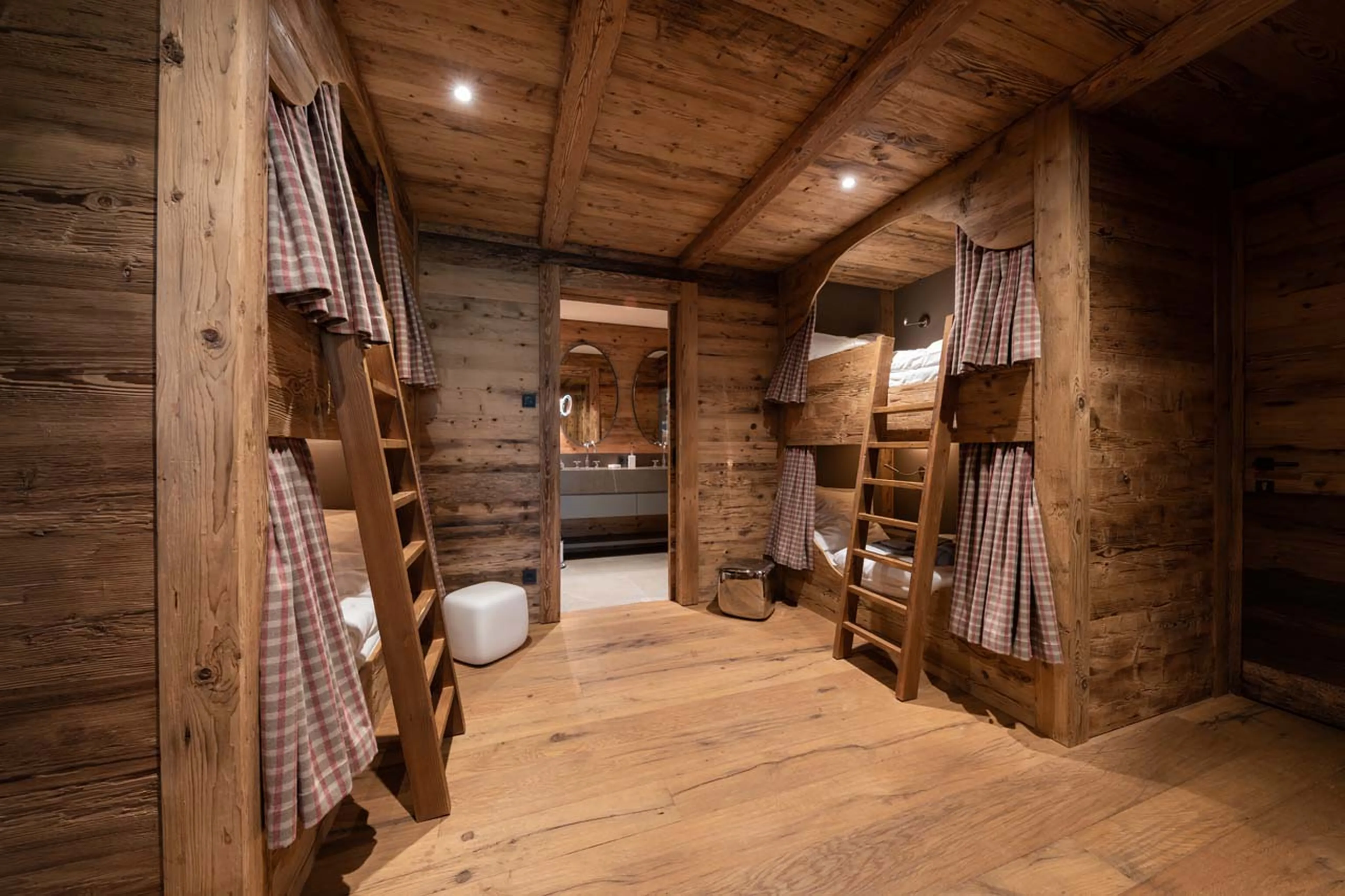 Bedroom five at Chalet Uberhaus in Lech