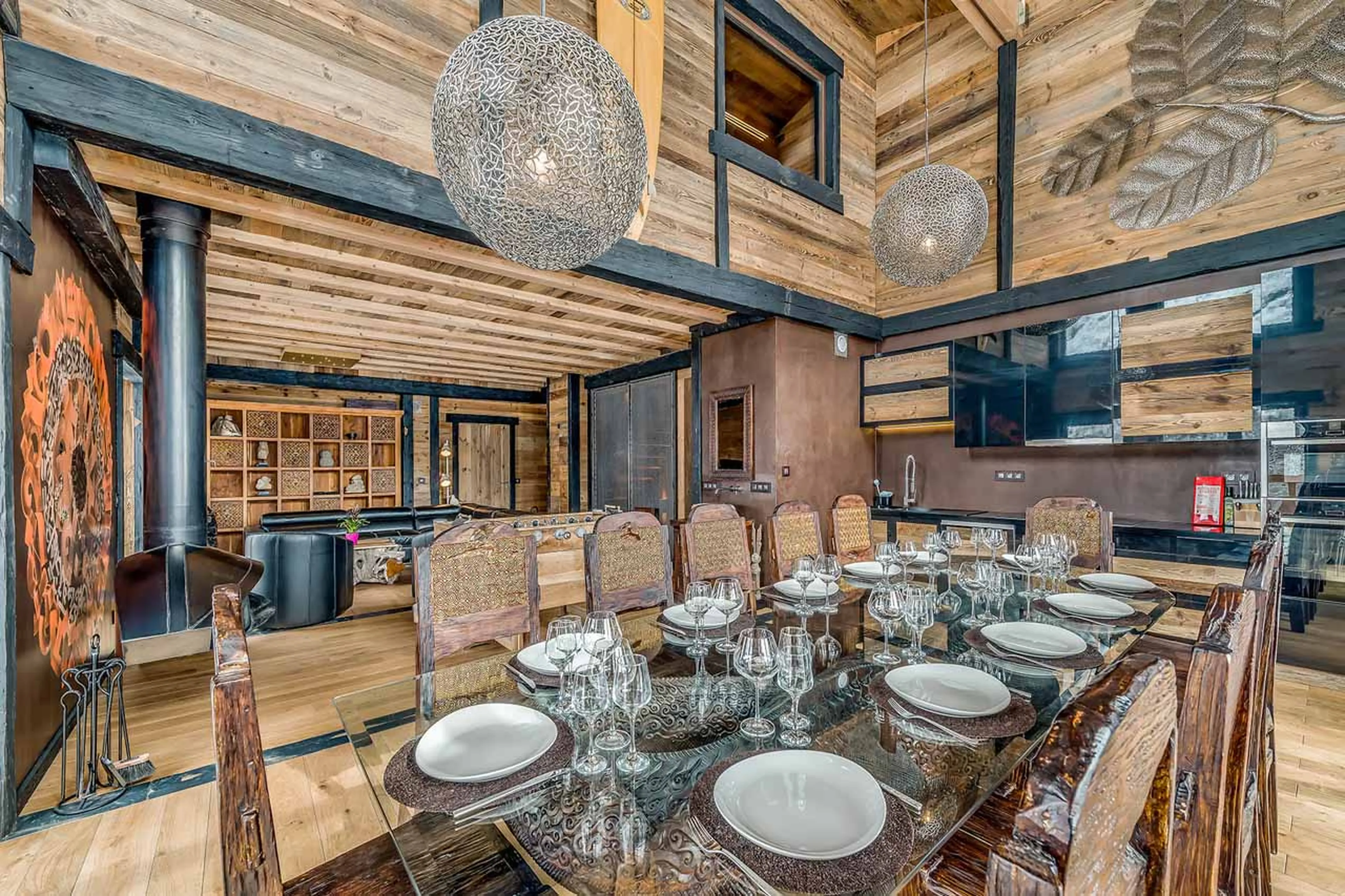 Dining area at Chalet Ubud in Tignes