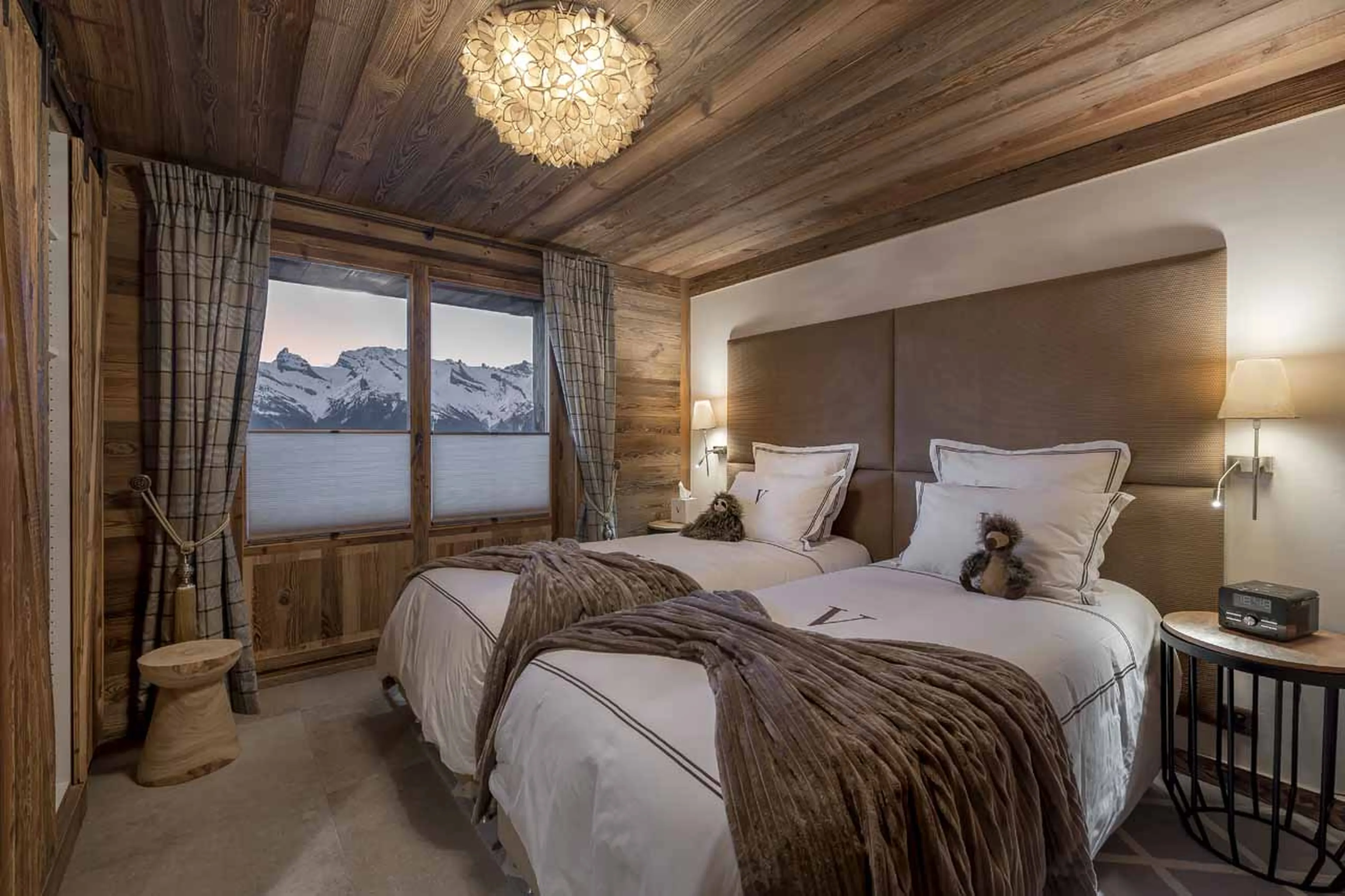 Bedroom four at Chalet V in La Tzoumaz