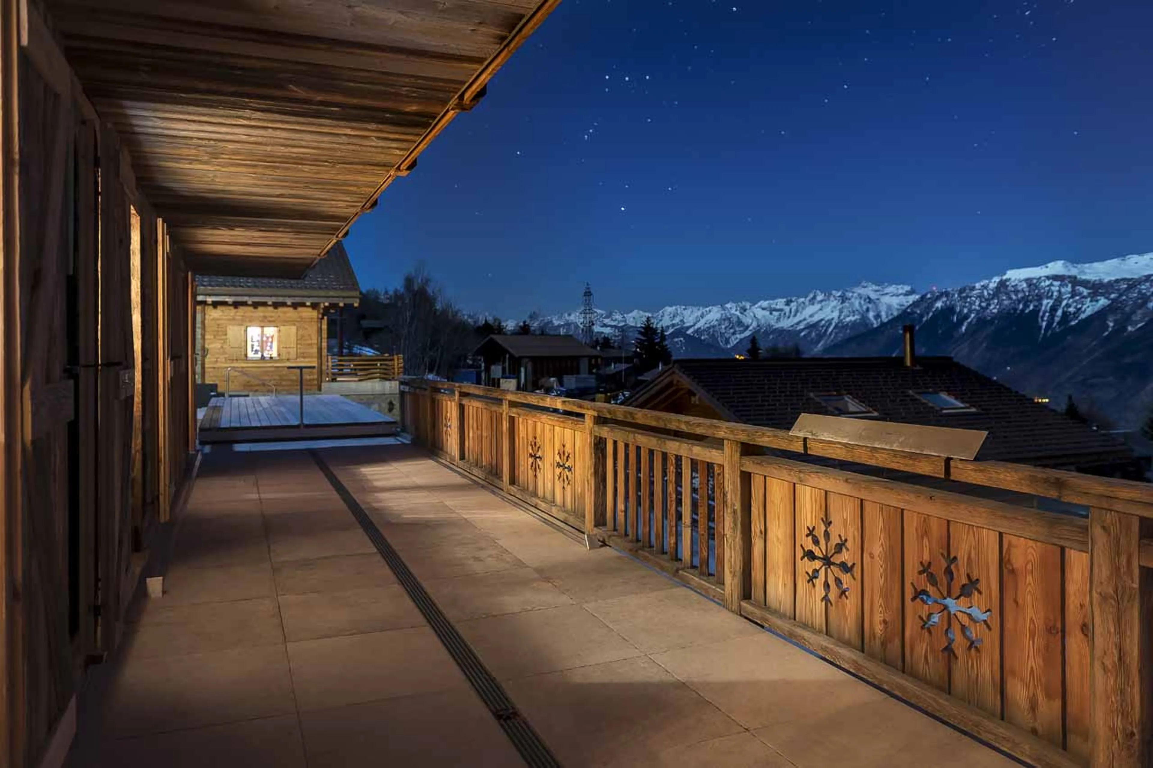 Views from the terrace of Chalet V in La Tzoumaz