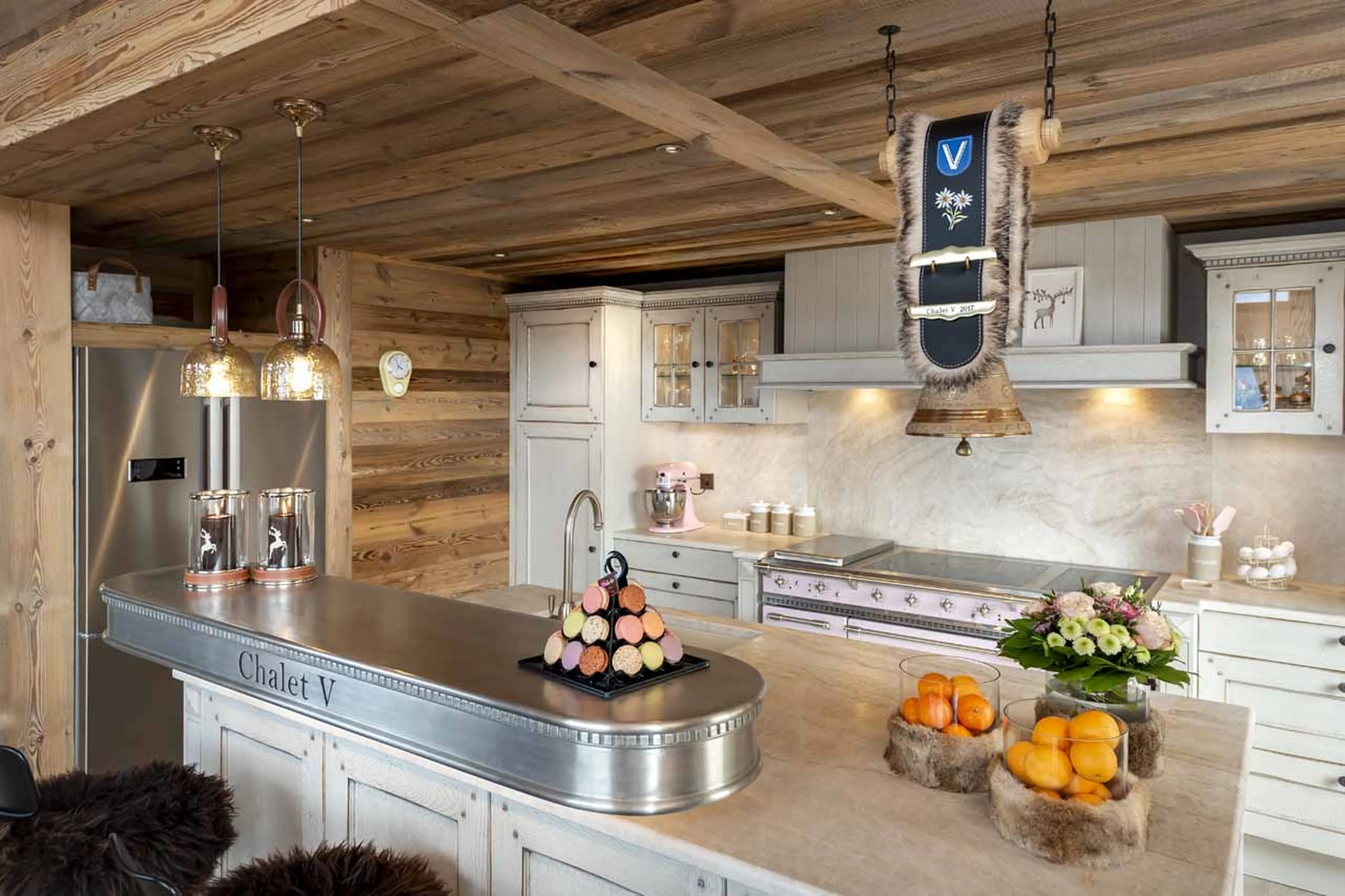 Open kitchen at Chalet V in La Tzoumaz