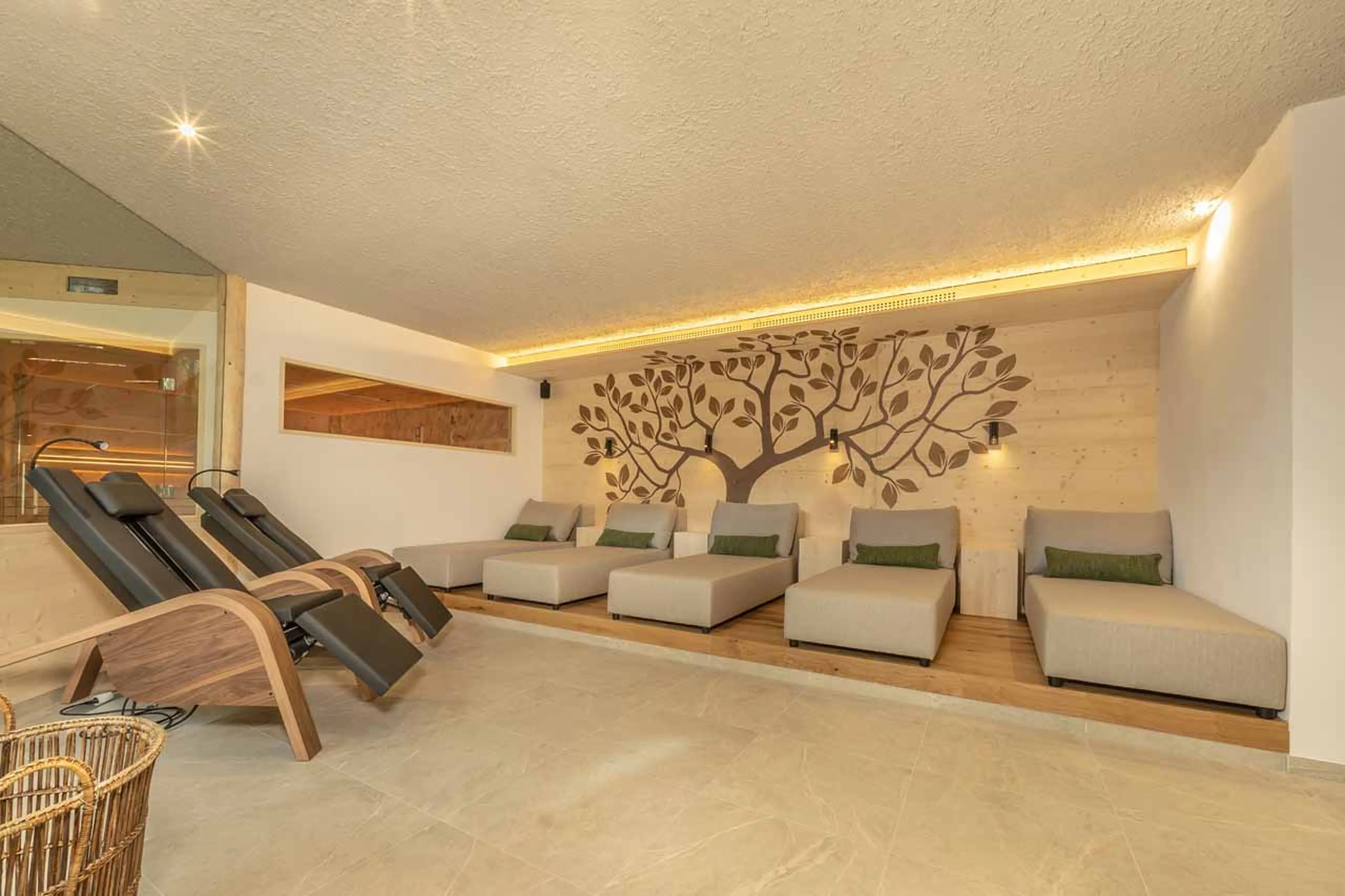 Spa relaxation area at The Loft in Val Gardena