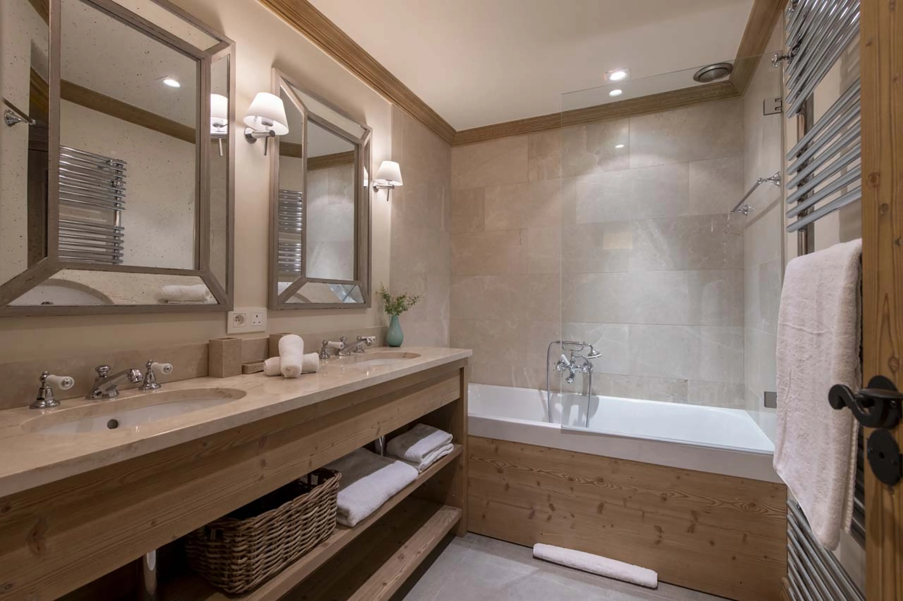 Bathroom one at Chalet Valentine in Meribel