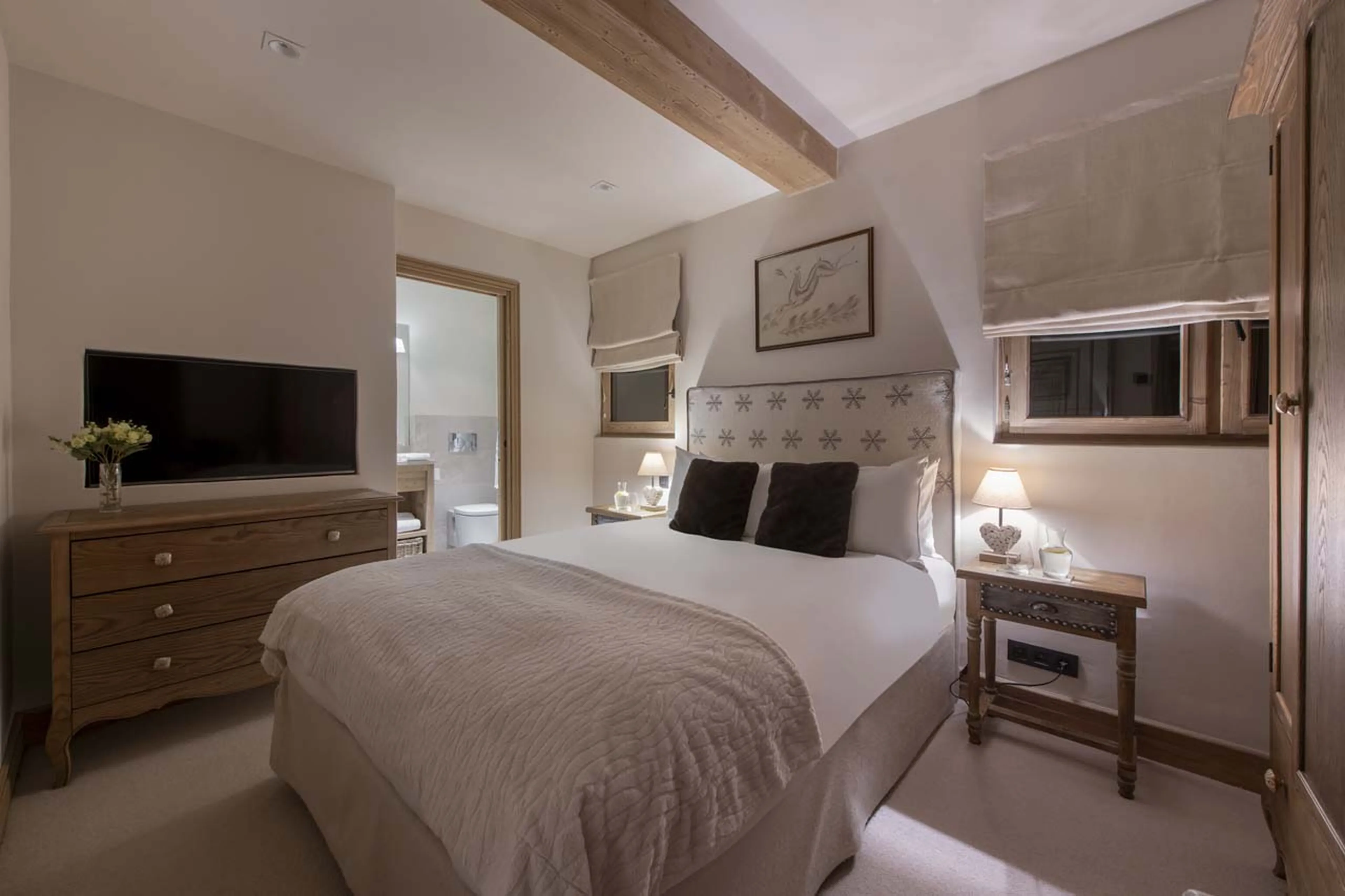 Bedroom three at Chalet Valentine in Meribel