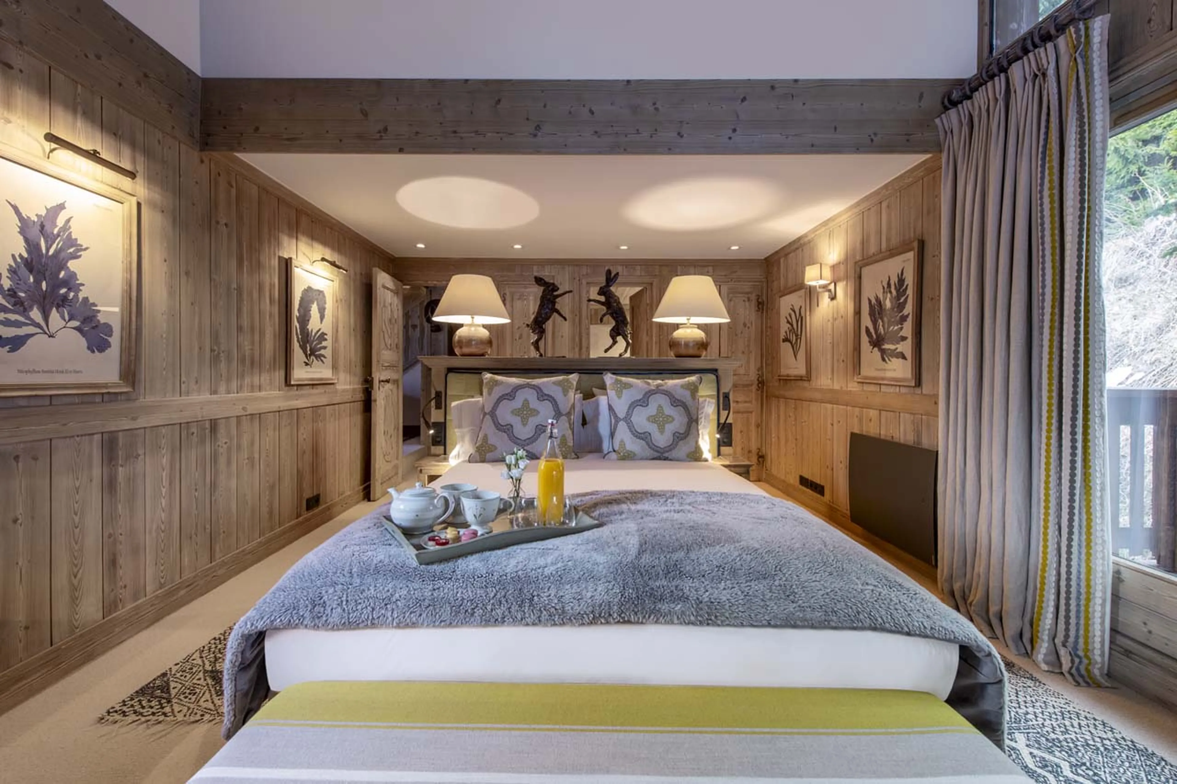 Access to balcony from bedroom six at Chalet Valentine in Meribel