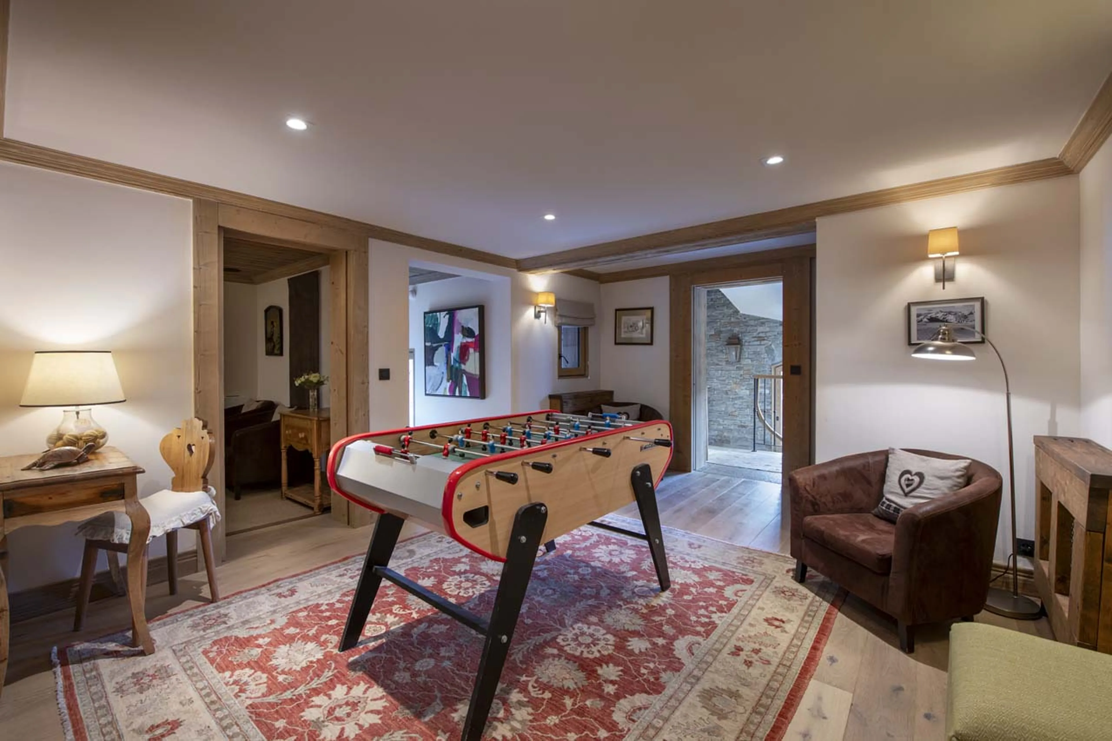 Games room at Chalet Valentine in Meribel