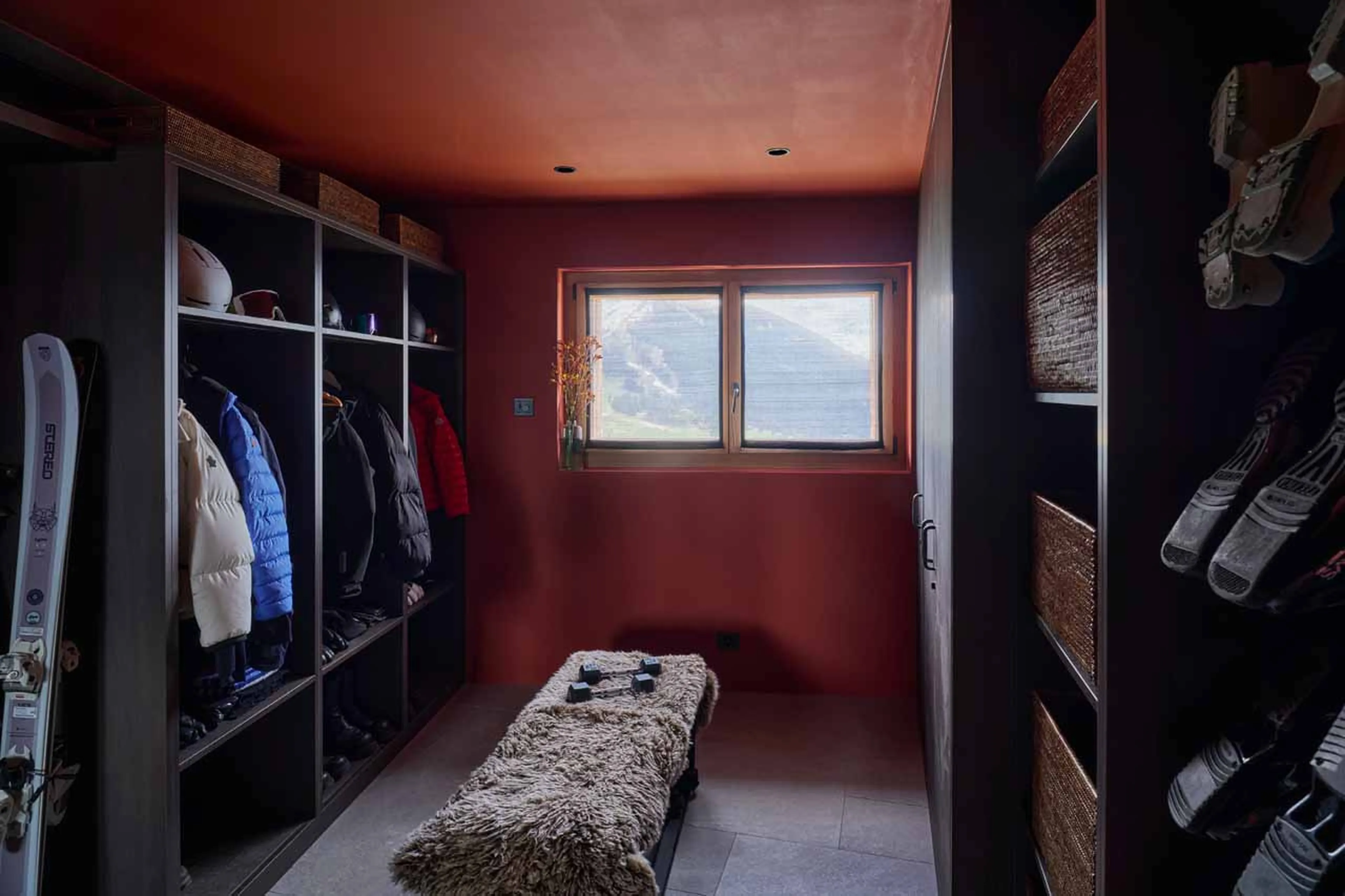 Ski room at Vallon D'Arbi in Verbier