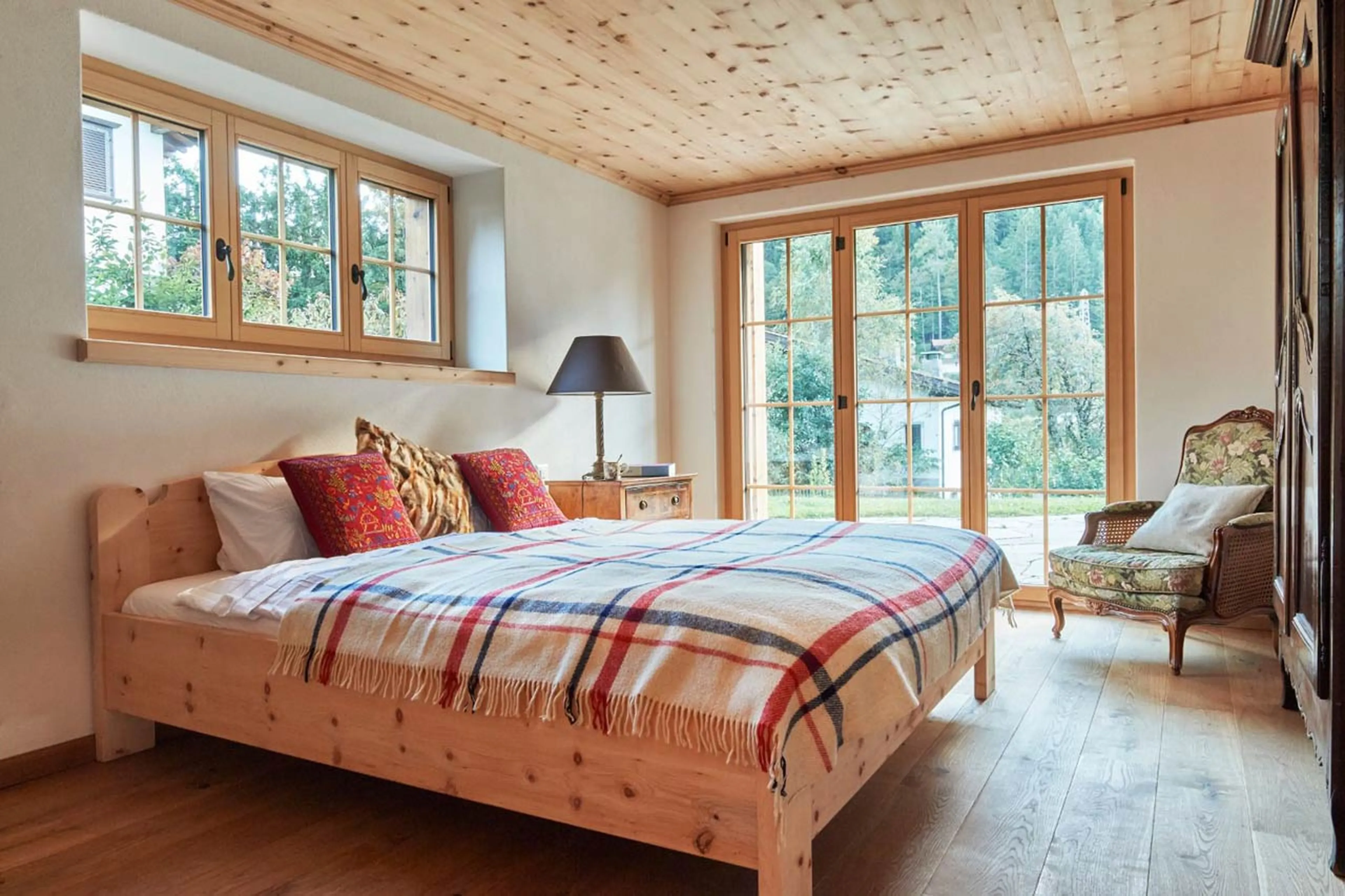 Bedroom one at Chalet Verbena in Klosters