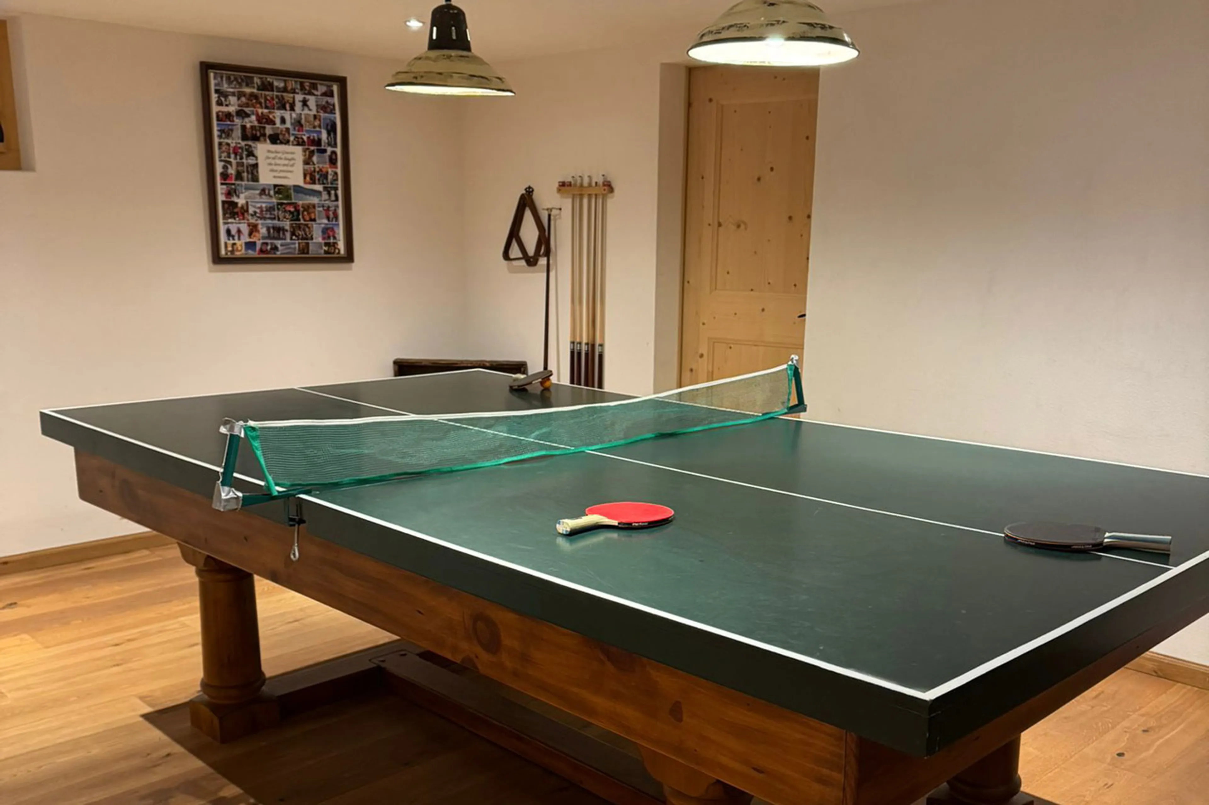 Can turn into table tennis at Chalet Verbena in Klosters