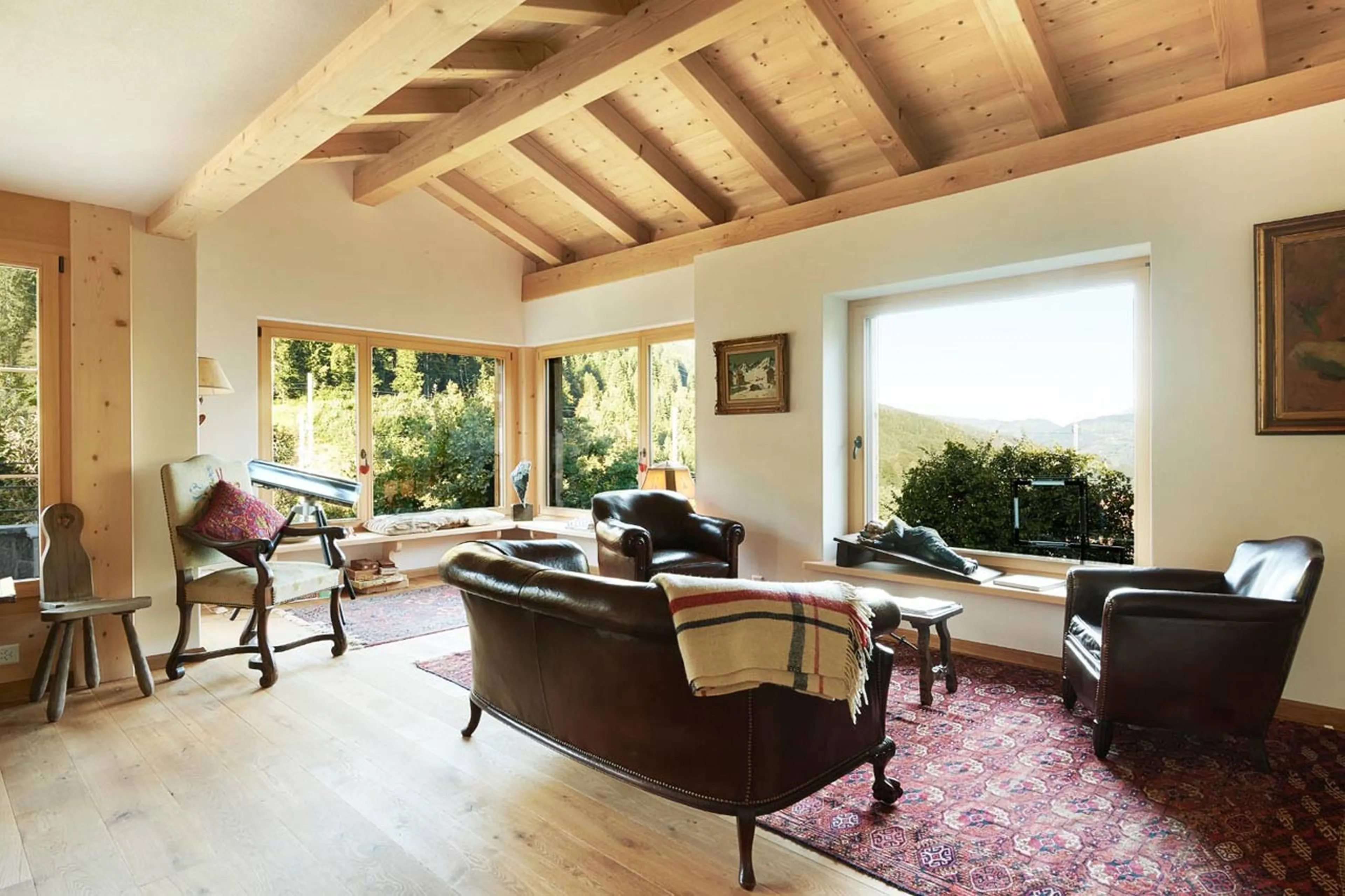 Living room at Chalet Verbena in Klosters