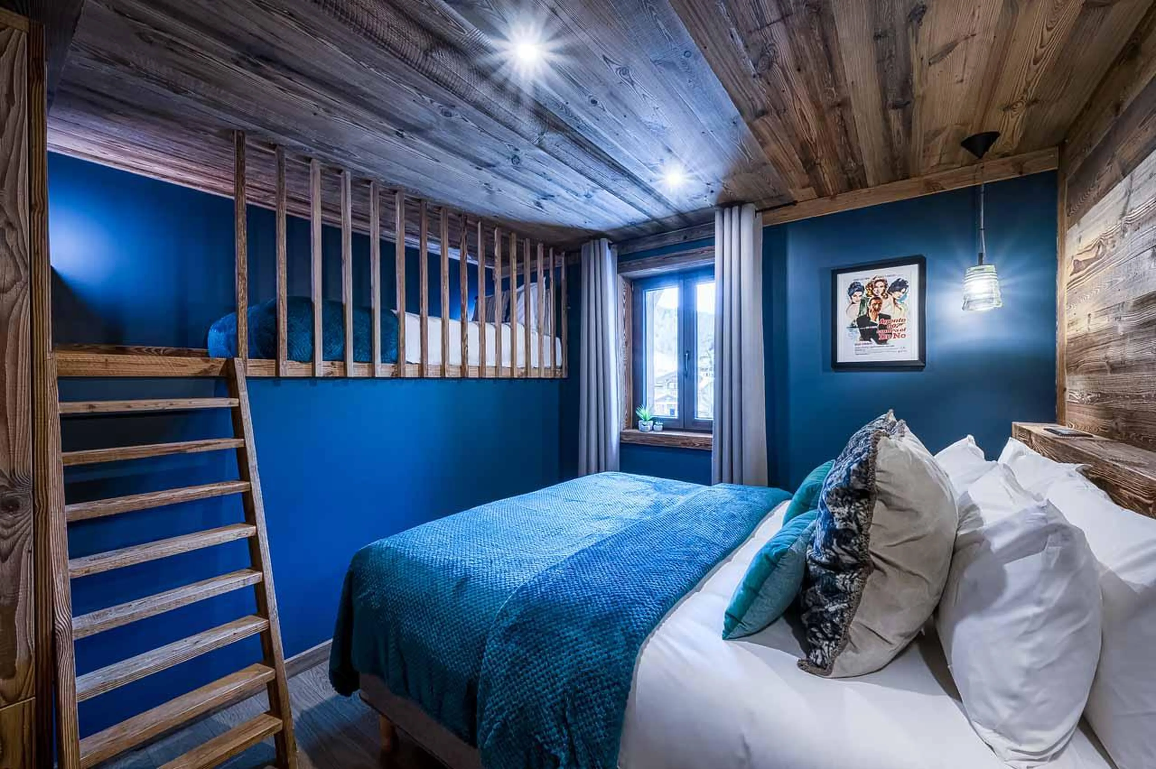 Bunk bed in bedroom two in Chalet Vesper in Morzine
