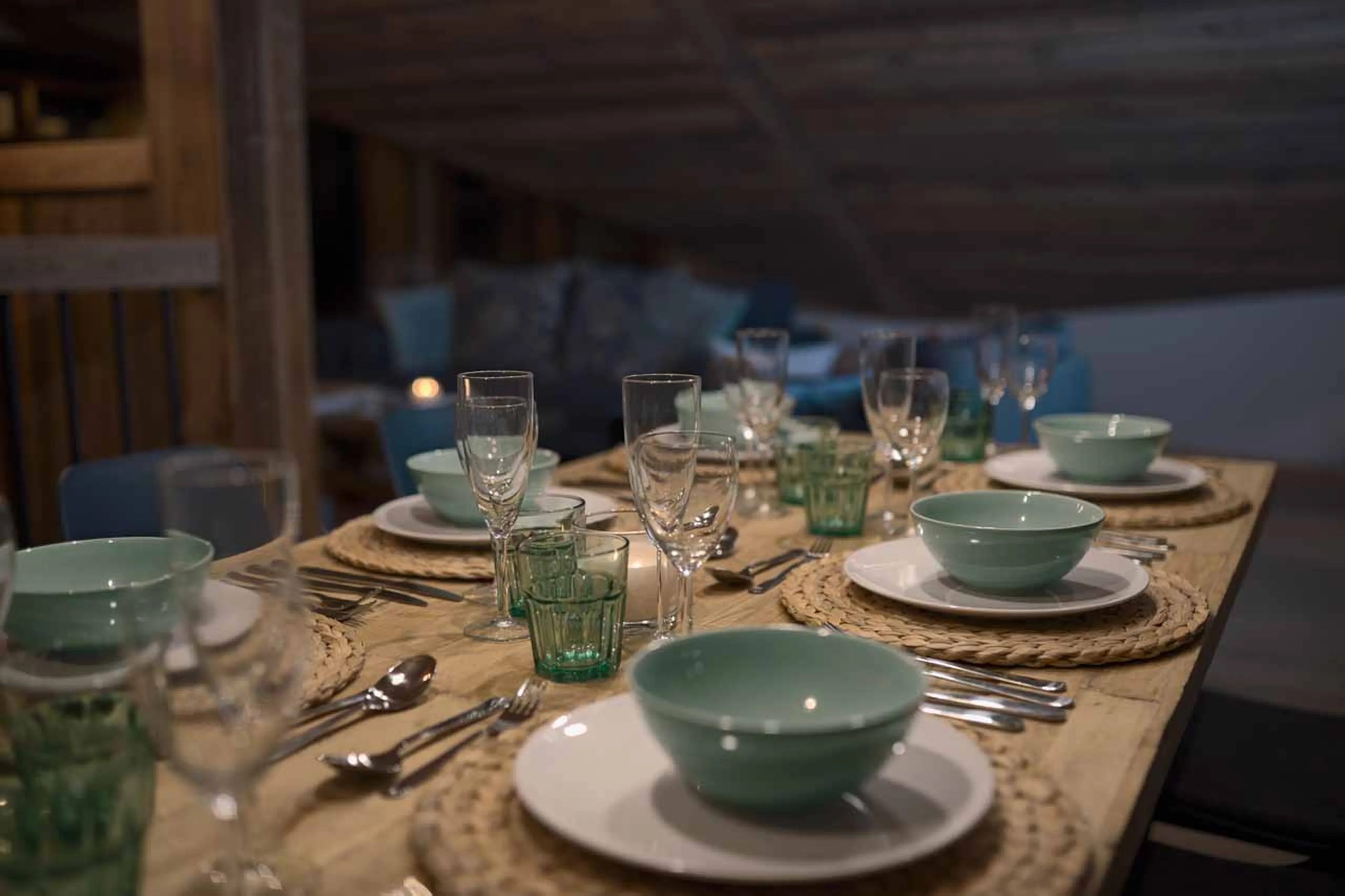Dining table at Chalet Vesper in Morzine