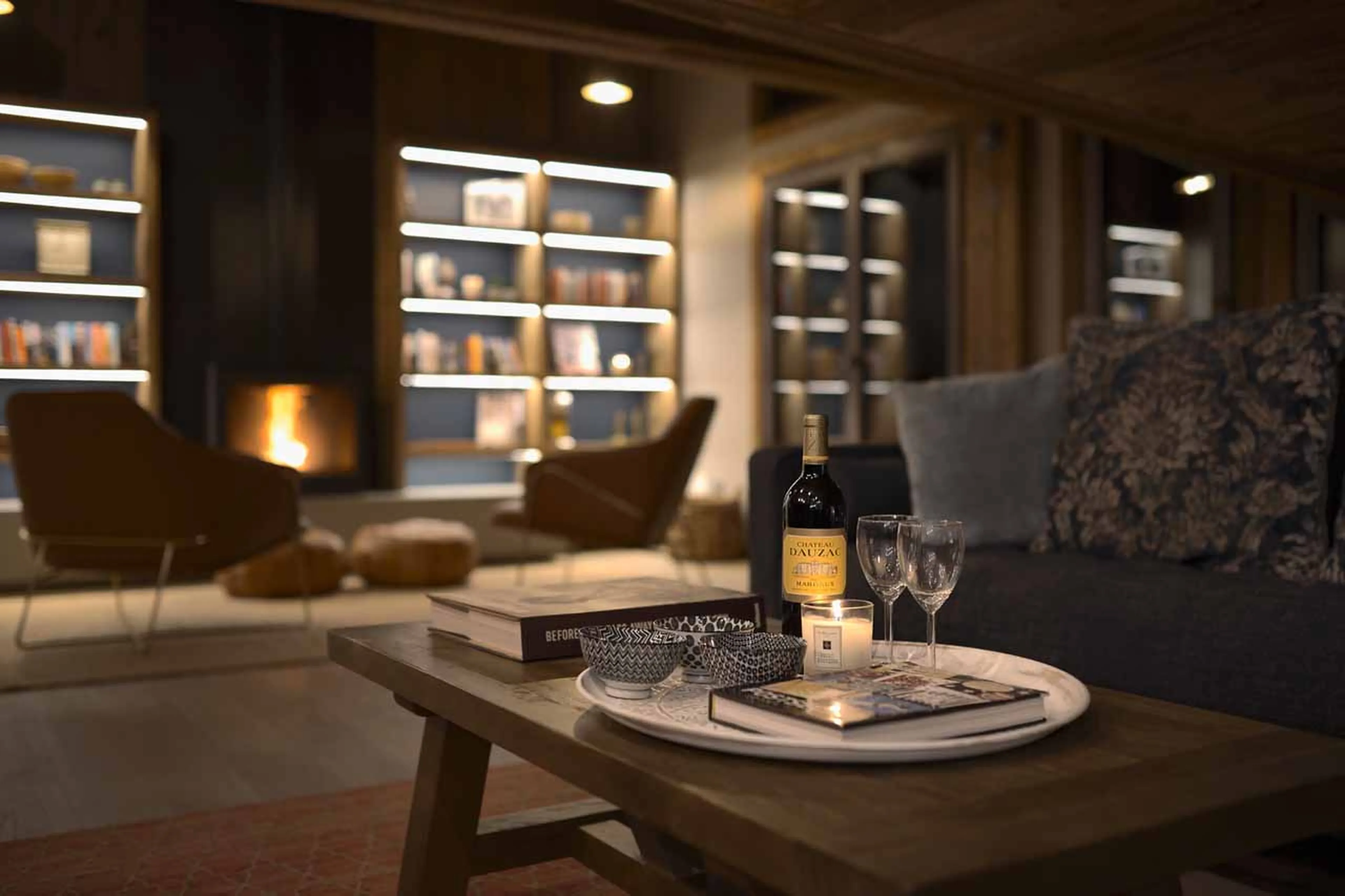 Cosy living area at Chalet Vesper in Morzine