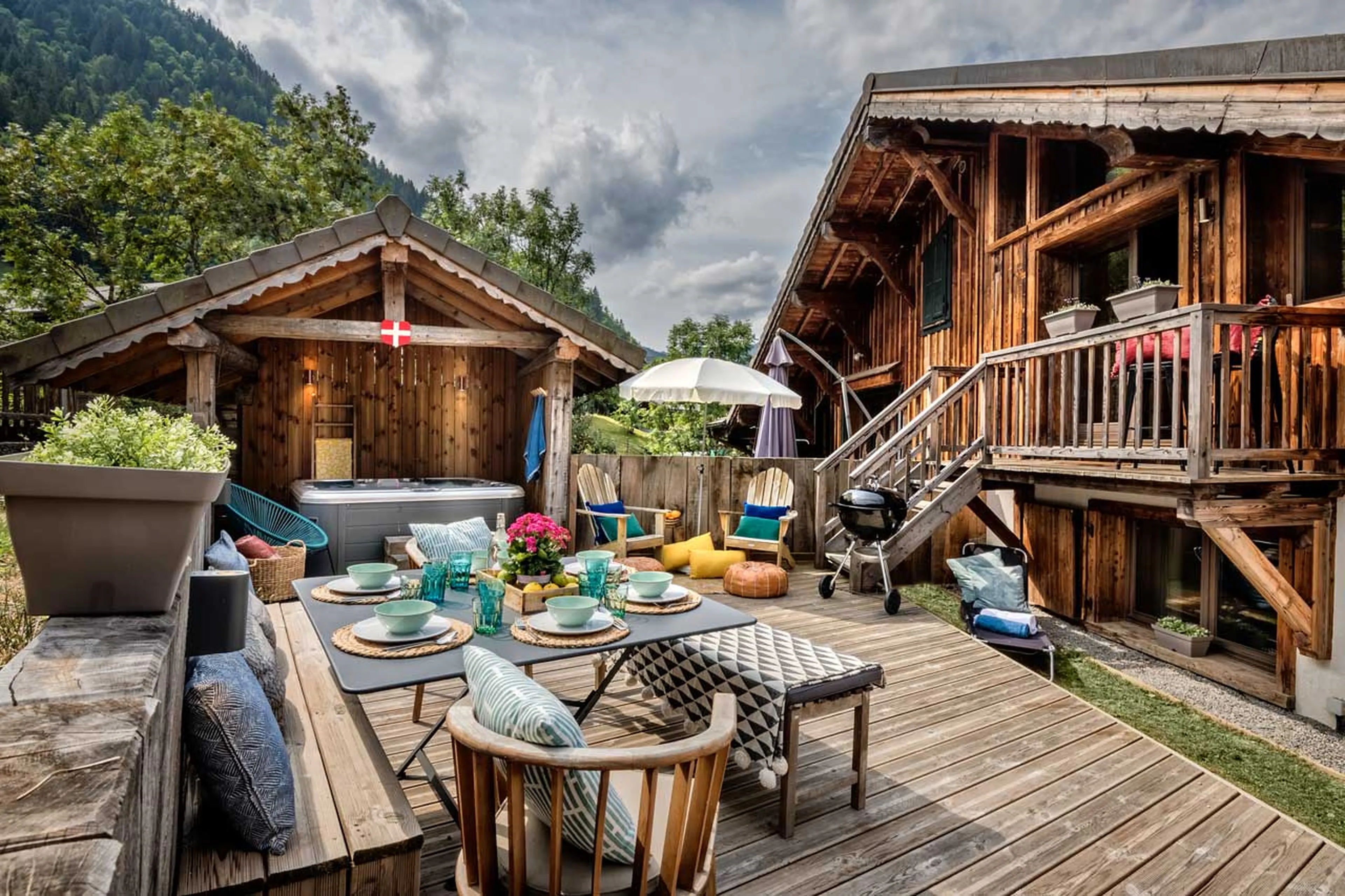 Terrace at Chalet Vesper in Morzine