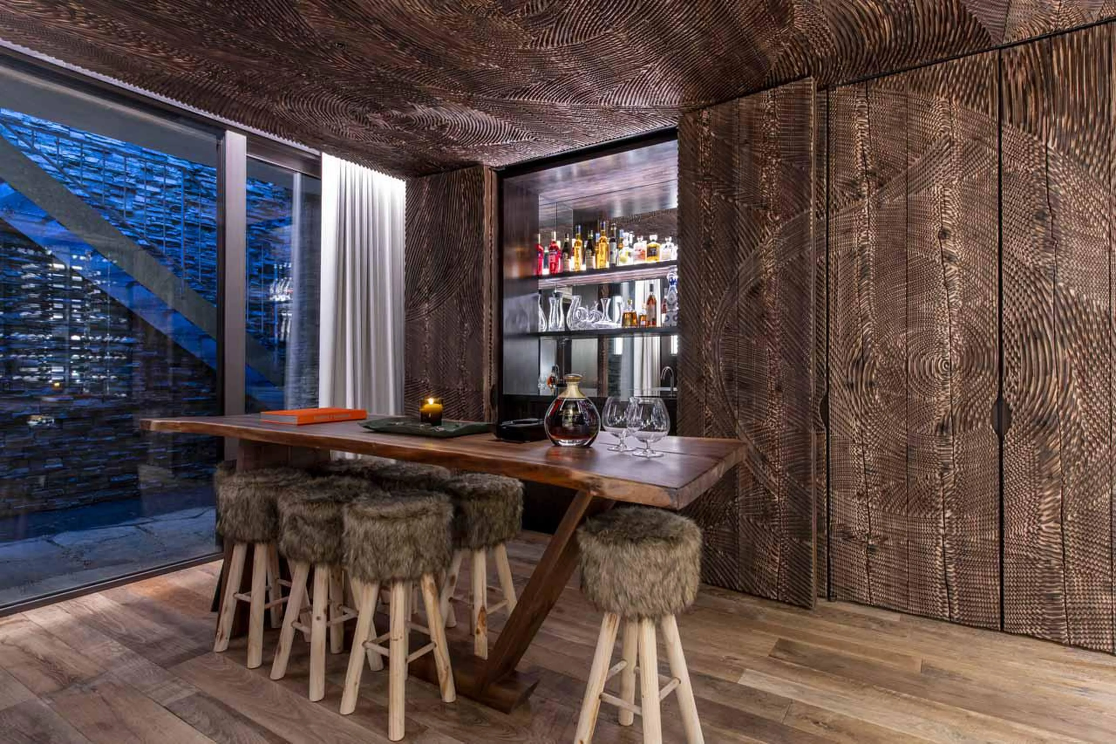 Bar at Chalet Vicuna in Verbier