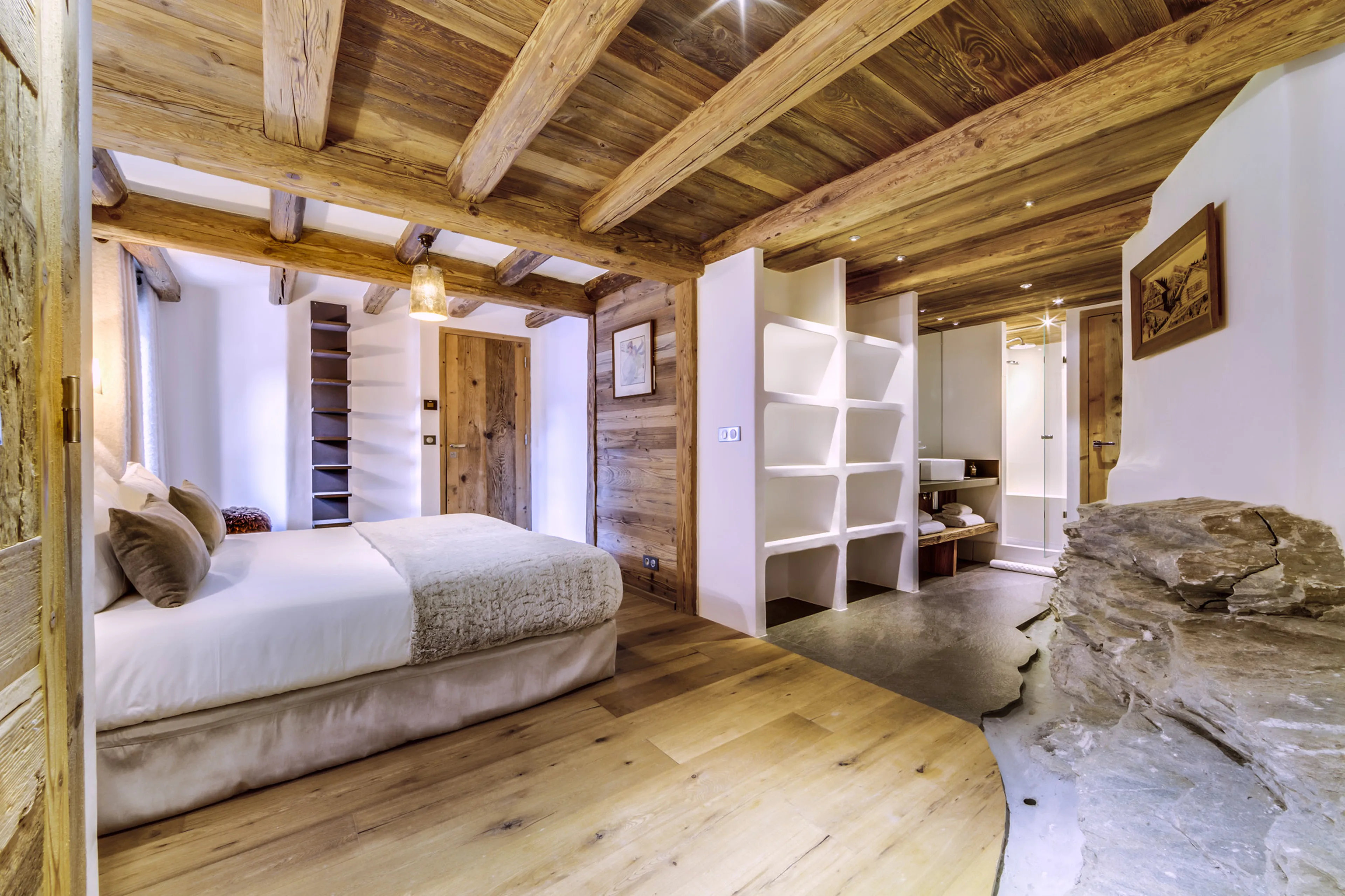 Bedroom two at Chalet Vieux Pont in Val d'Isere