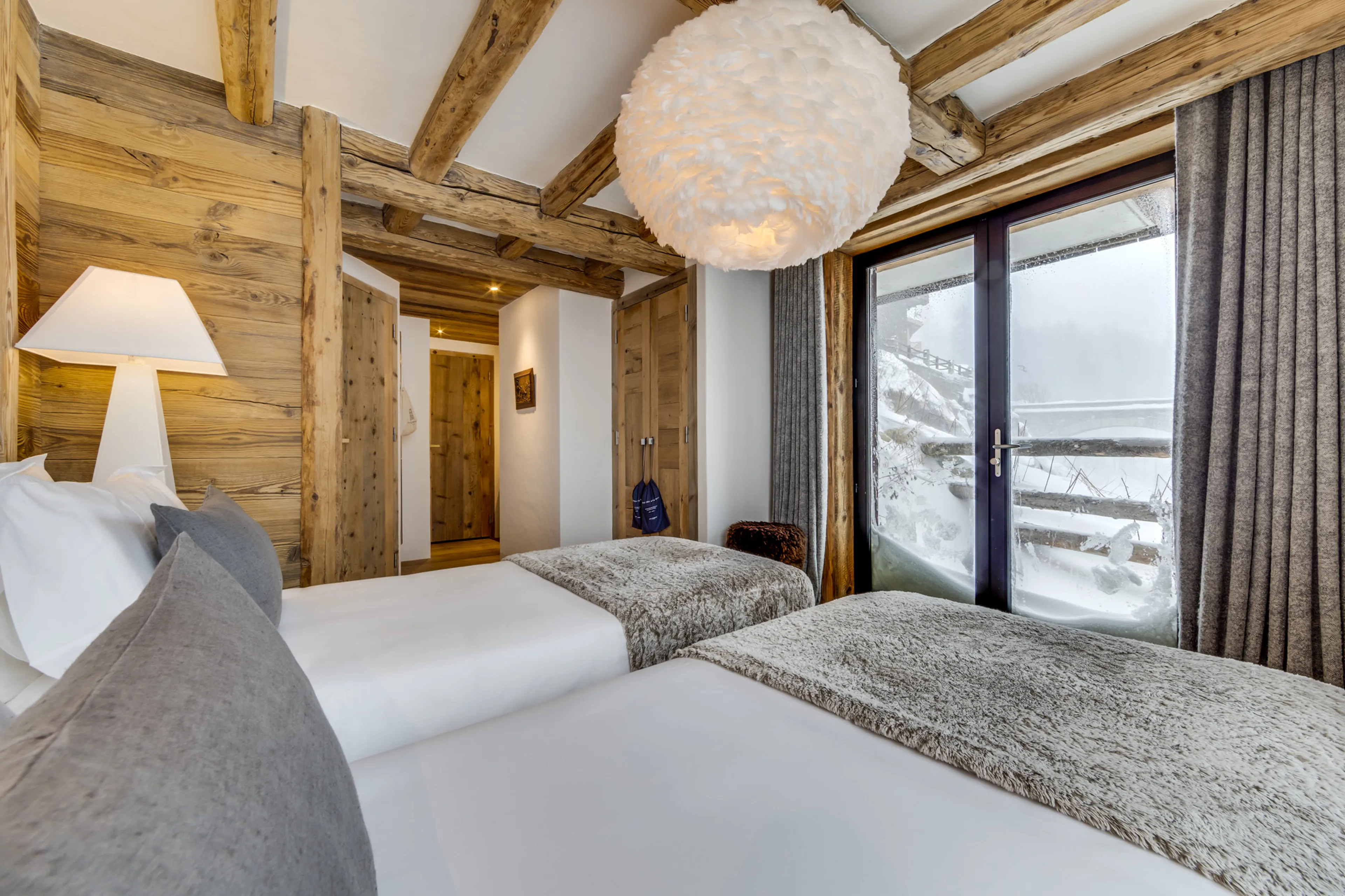 Bedroom three at Chalet Vieux Pont in Val d'Isere