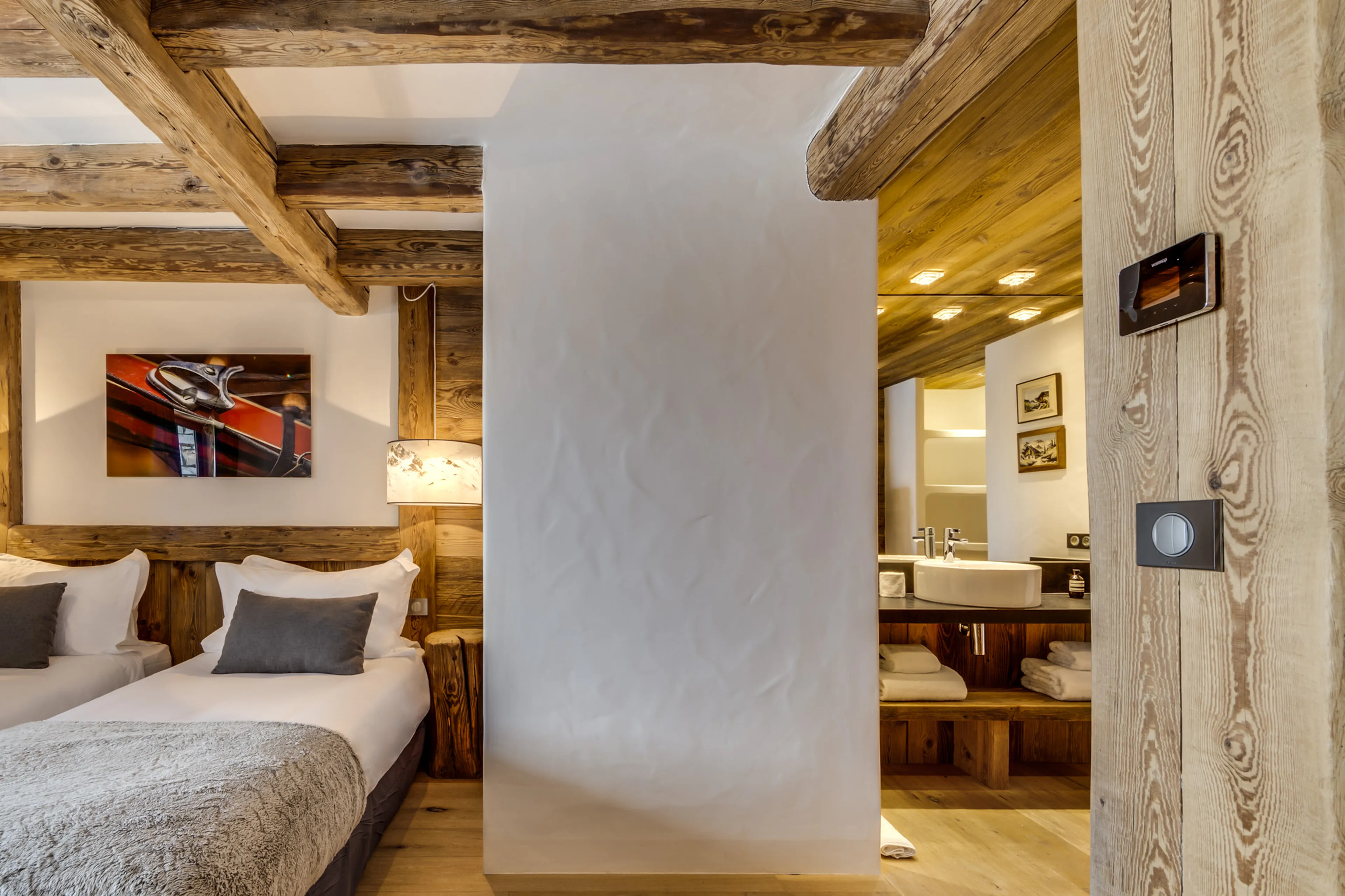 Bedroom four at Chalet Vieux Pont in Val d'Isere