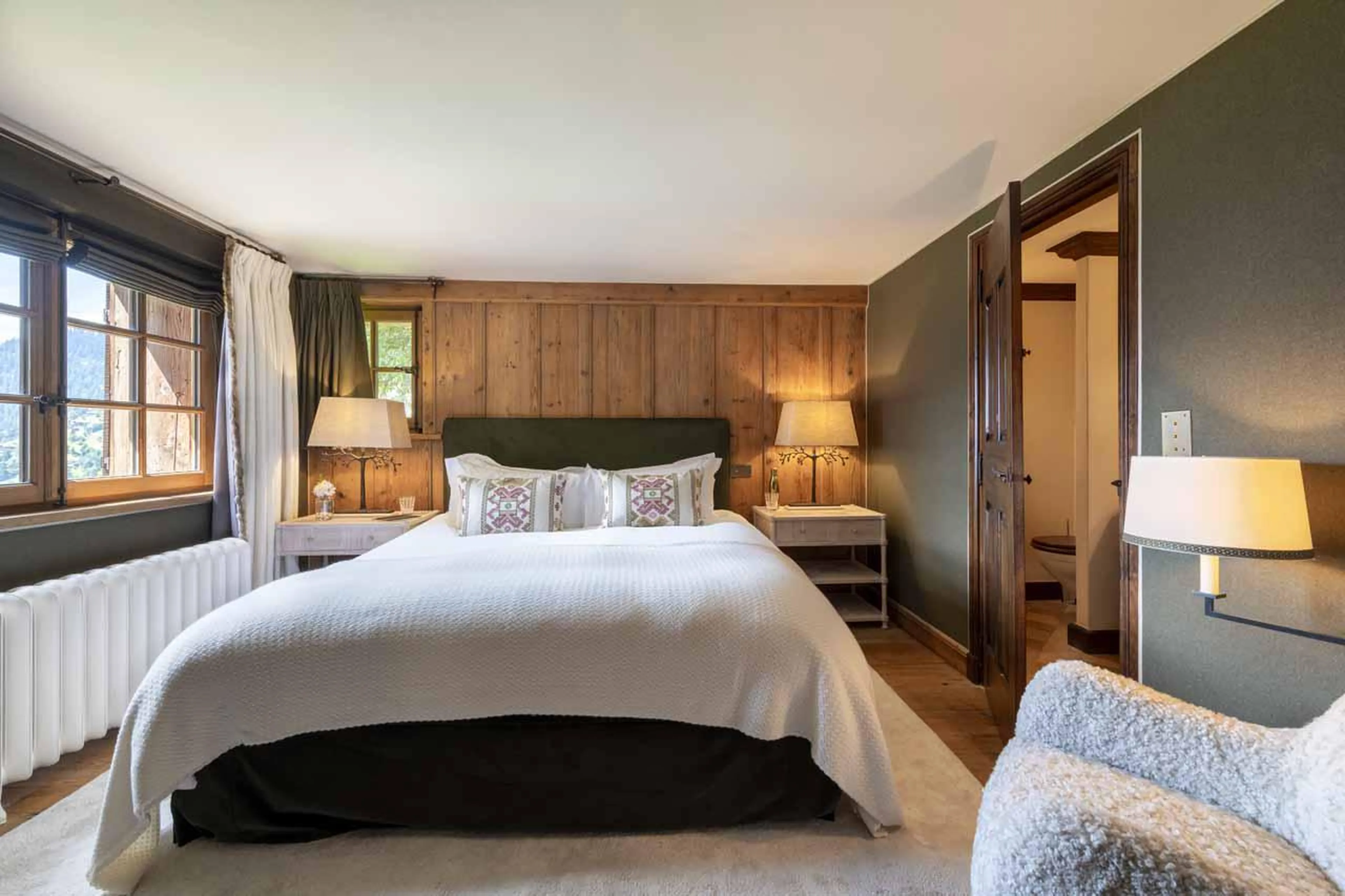 Bedroom one at Chalet Virmadisa in Verbier