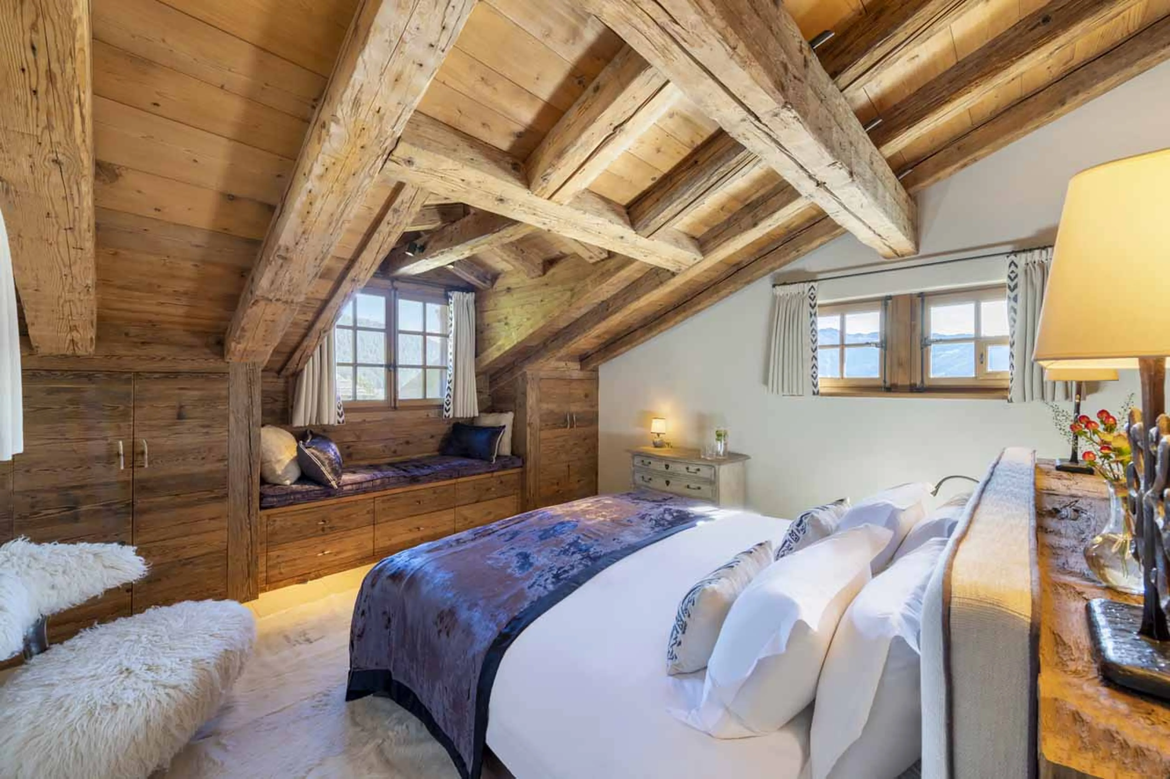 Spacious master suite at Chalet Virmadisa in Verbier
