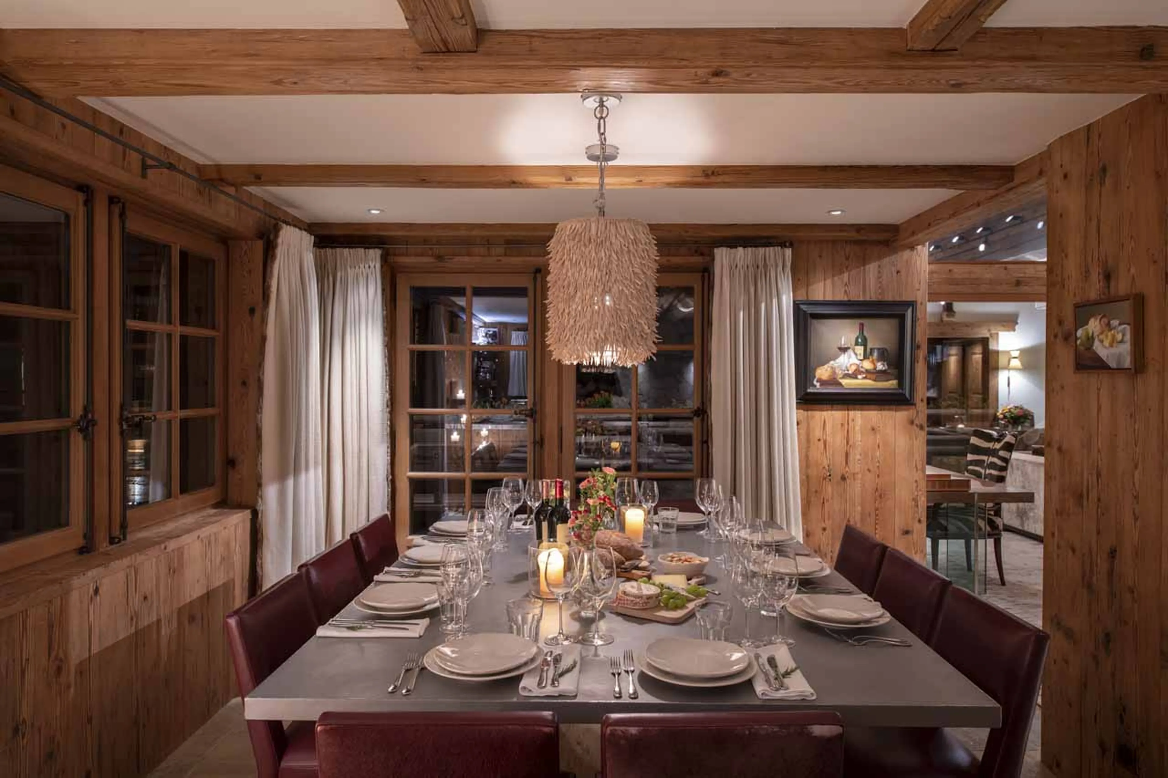 Dining room at Chalet Virmadisa in Verbier