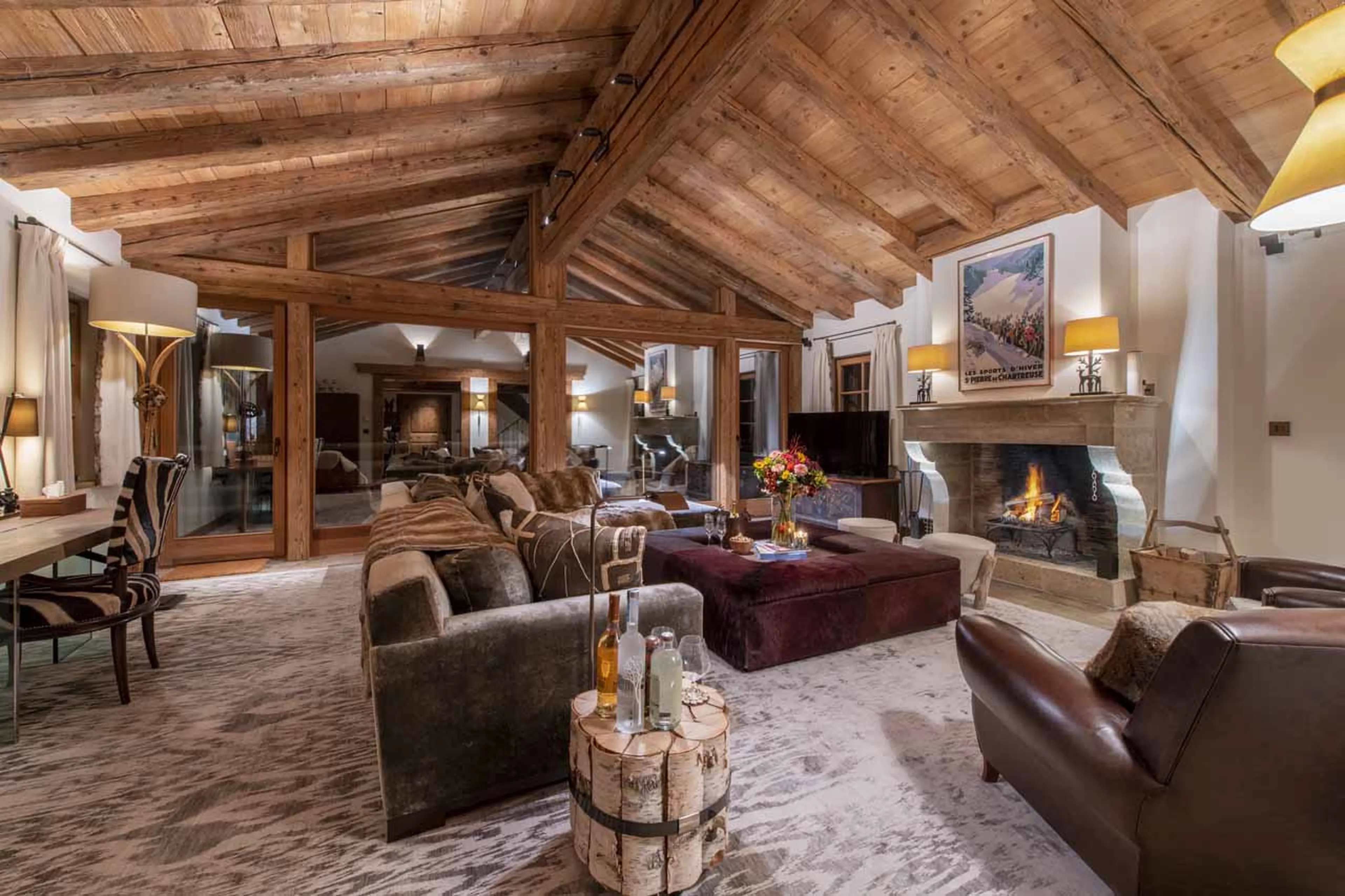 Cosy living room at Chalet Virmadisa in Verbier