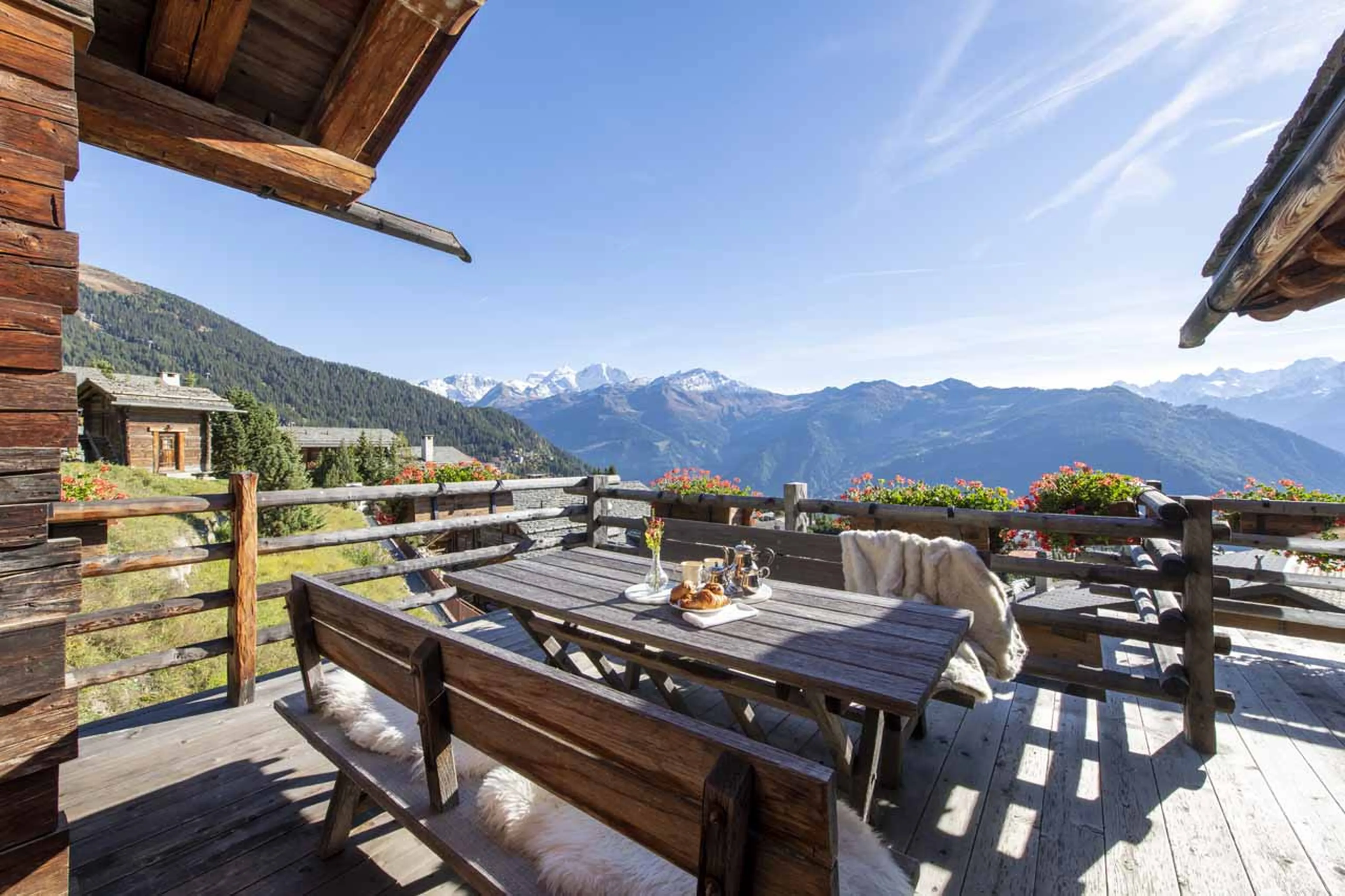 Terrace at Chalet Virmadisa in Verbier