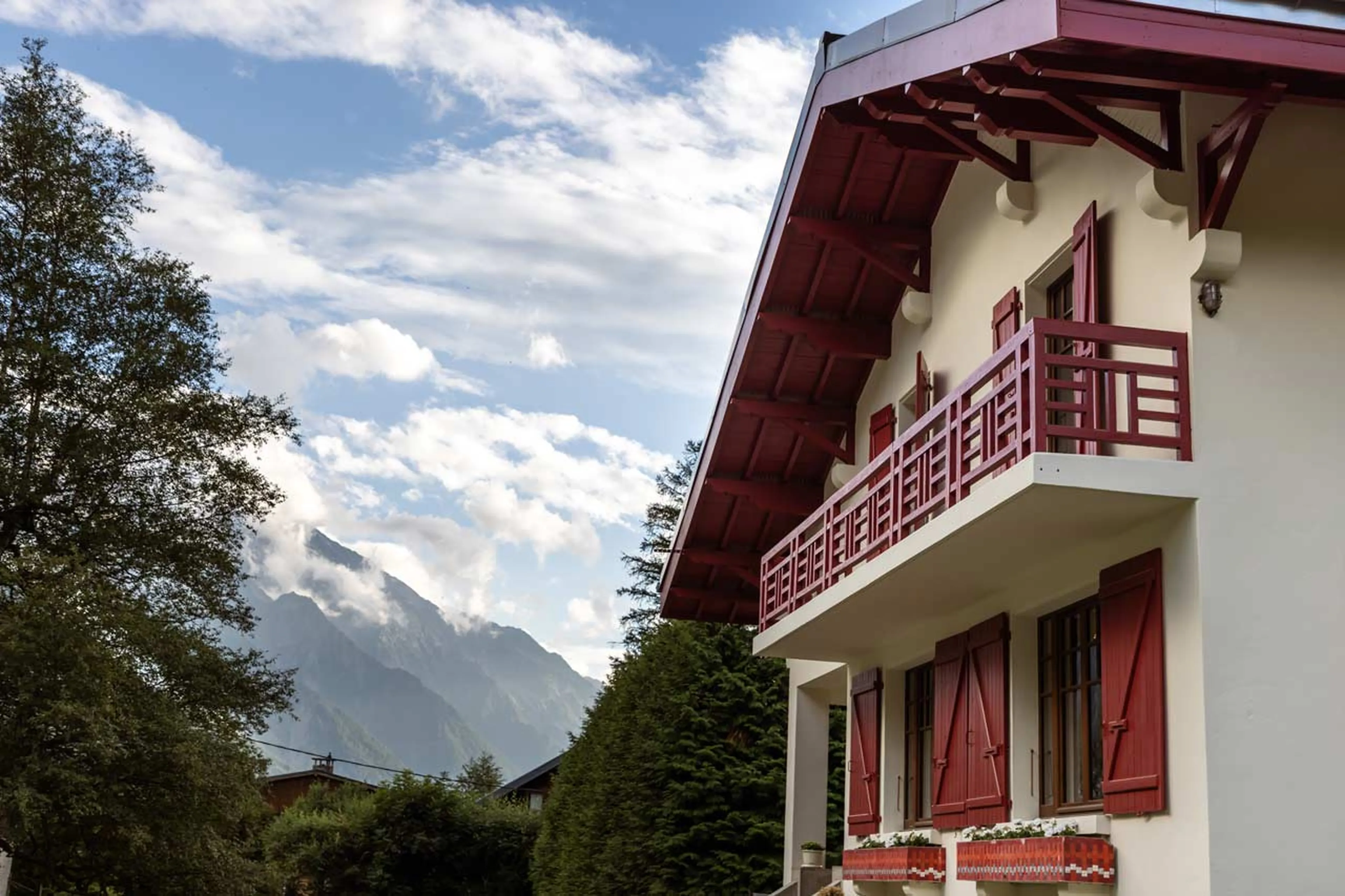 Mountain views from Chalet Le Volet Rouge in Chamonix