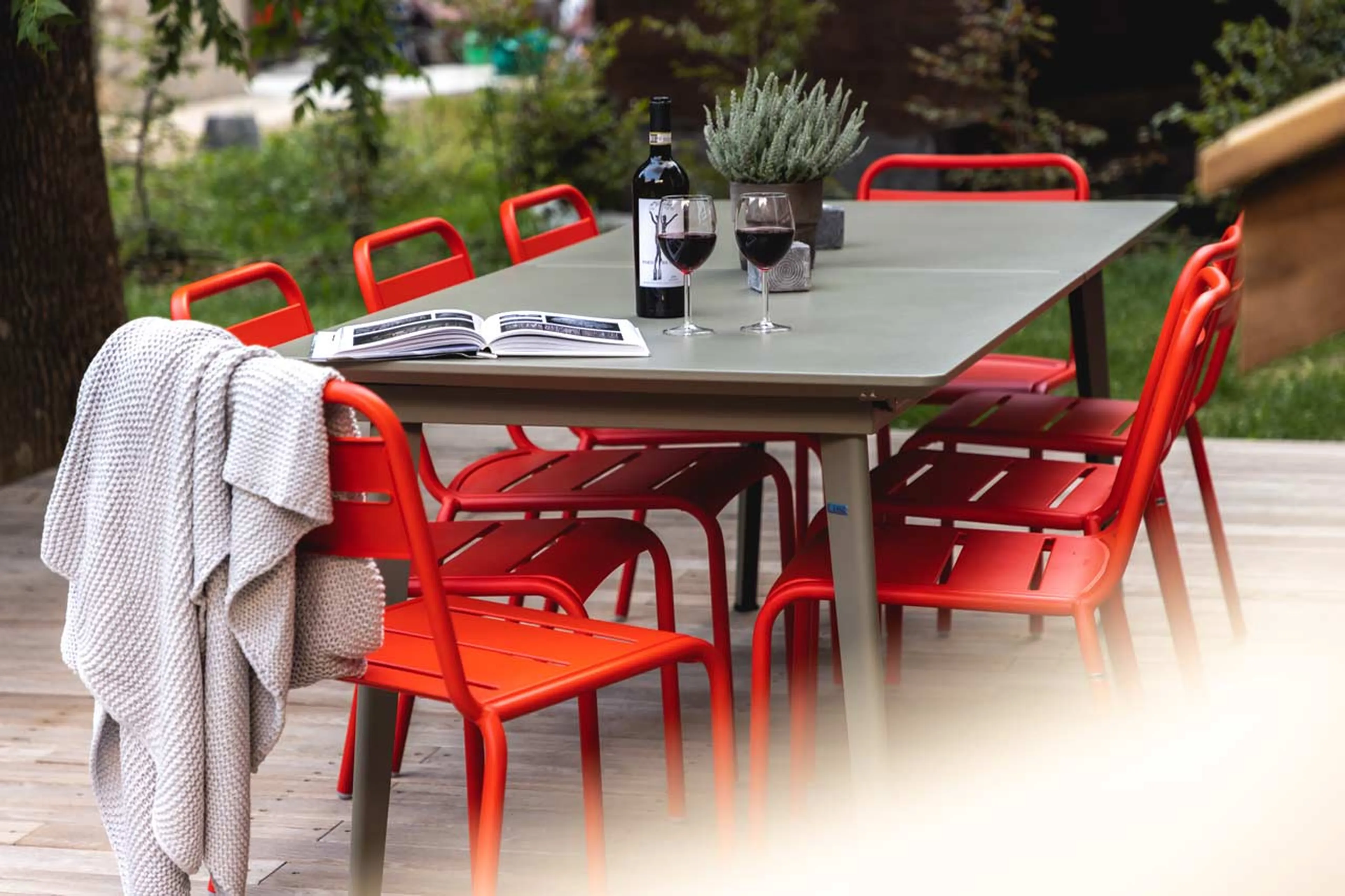 Terrace at Chalet Le Volet Rouge in Chamonix