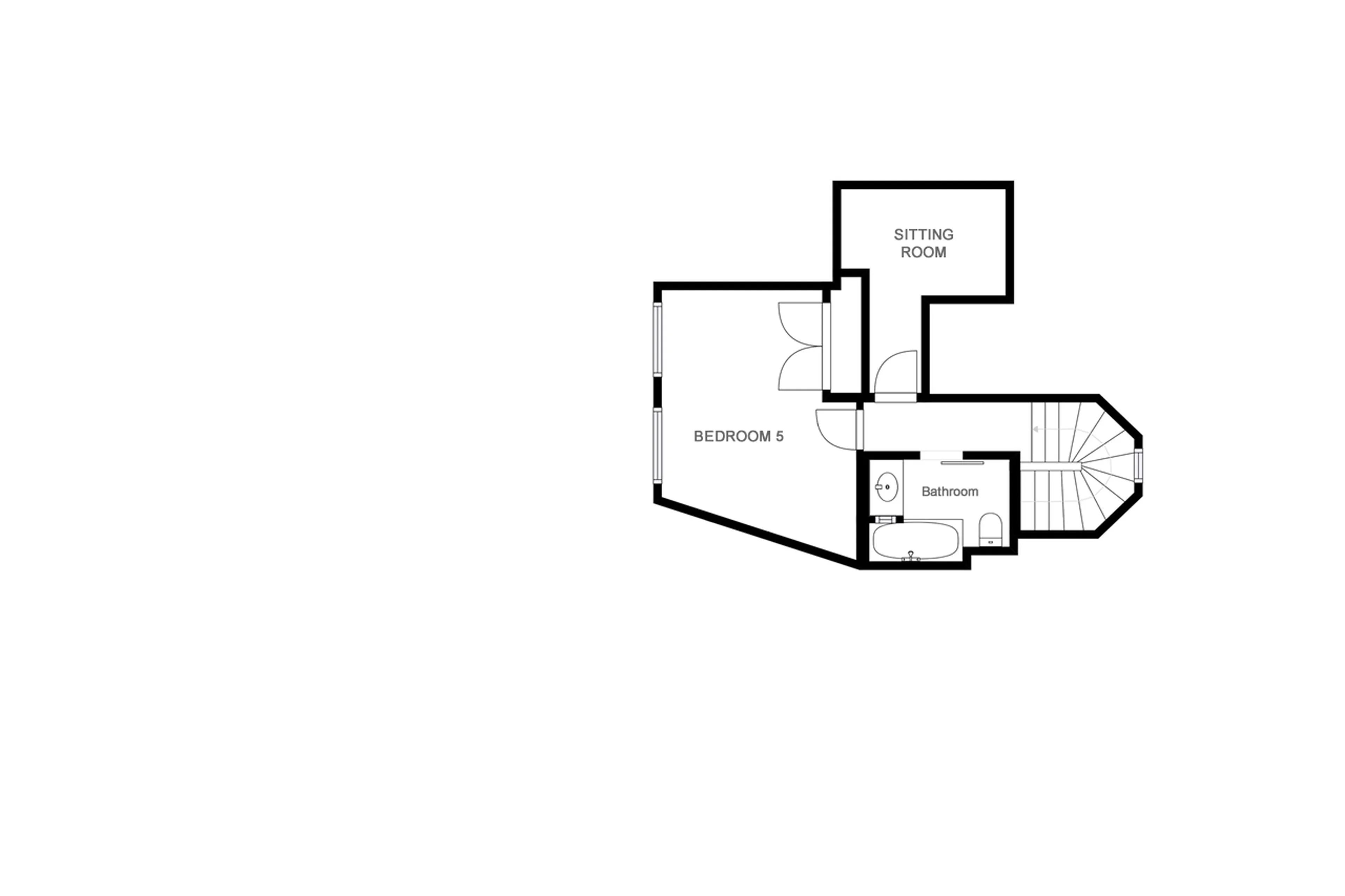 Level 3 floor plan of Chalet White Dream in Courchevel 1850