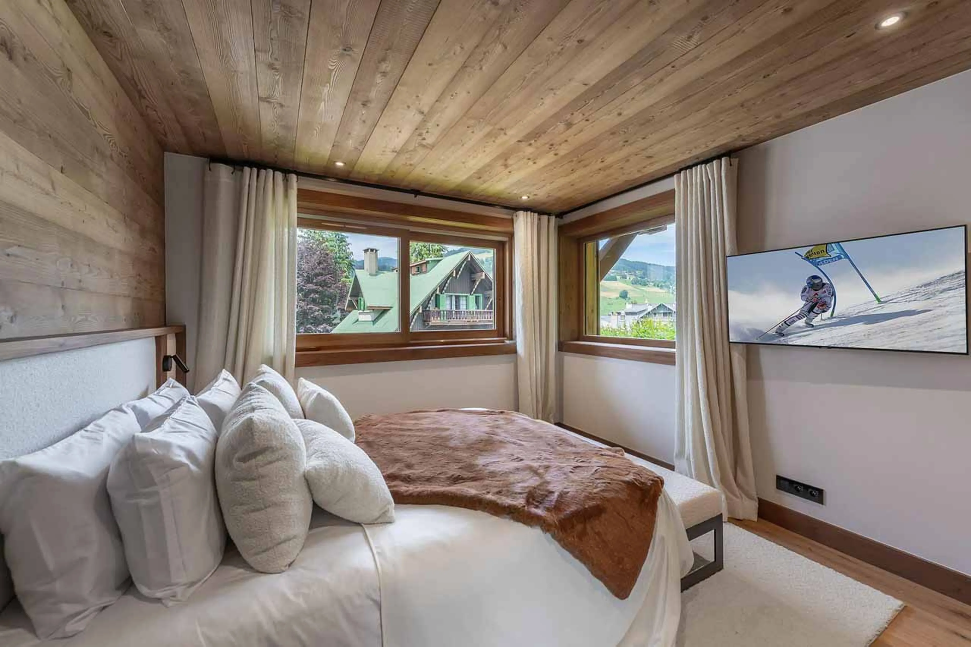 Bedroom three at Chalet Whymper in Megeve
