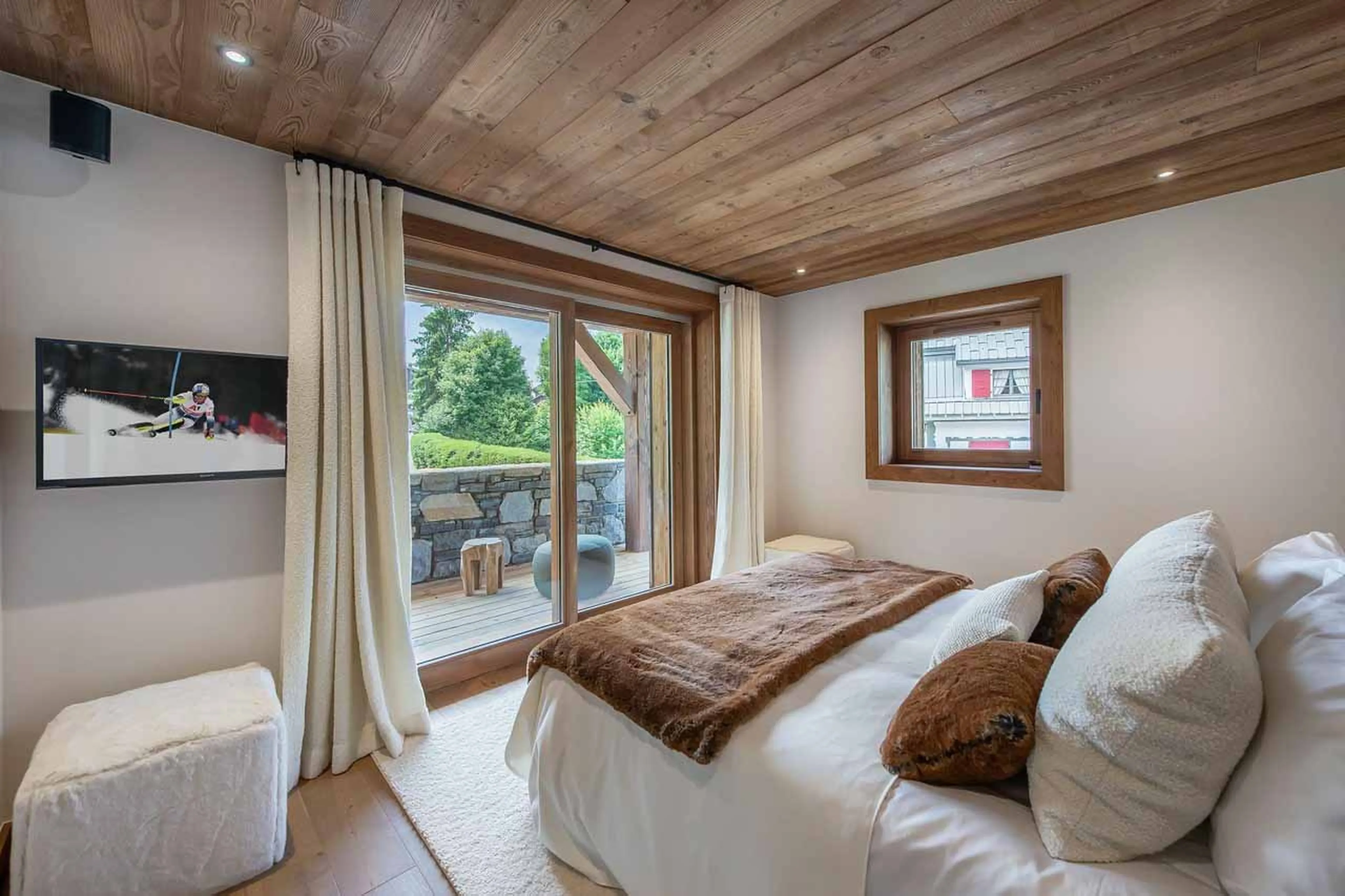 Bedroom six at Chalet Whymper in Megeve