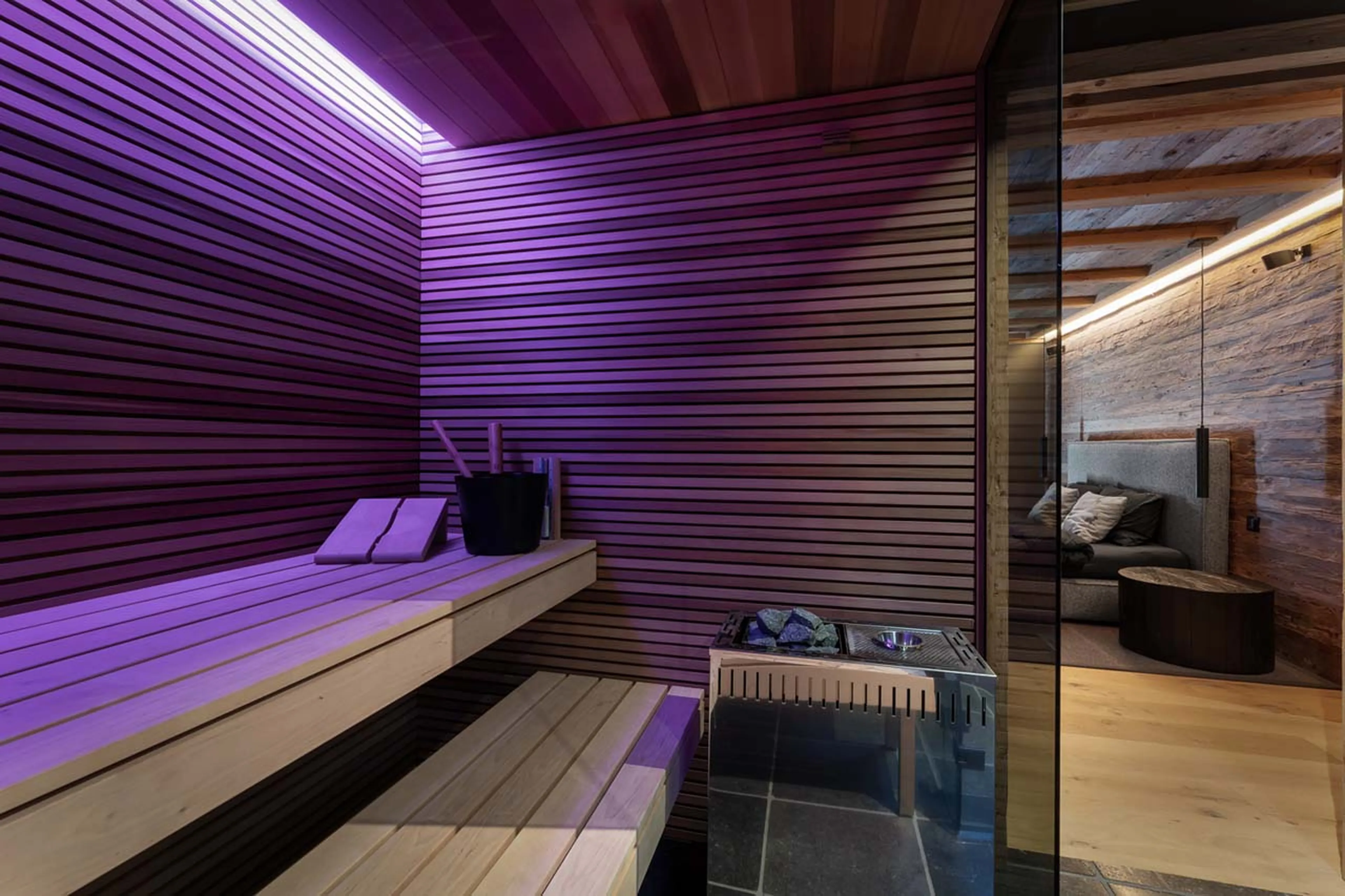 Sauna in Chalet Wood, Davos