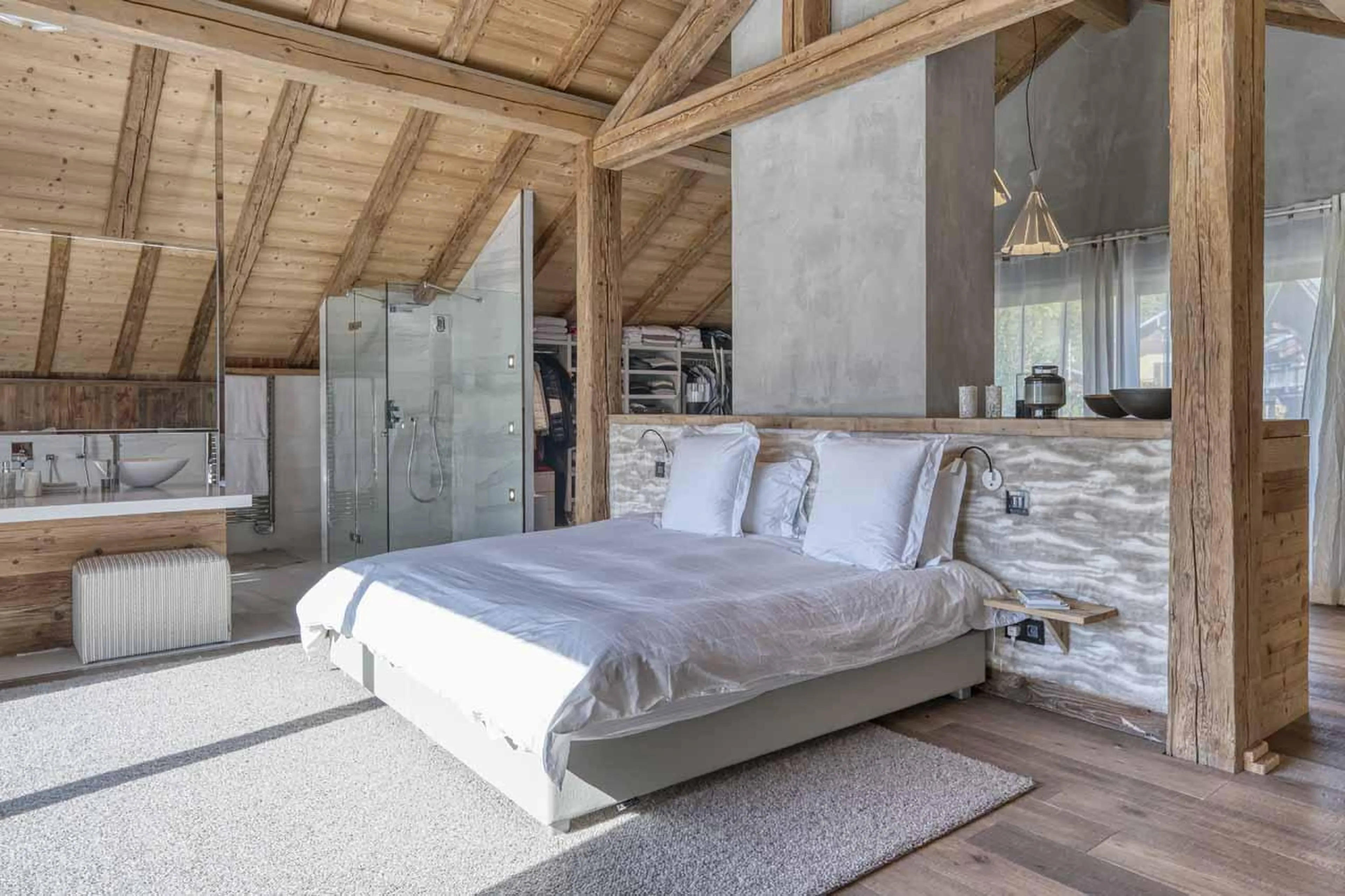 Bedroom one at Chalet Yeti in Megeve