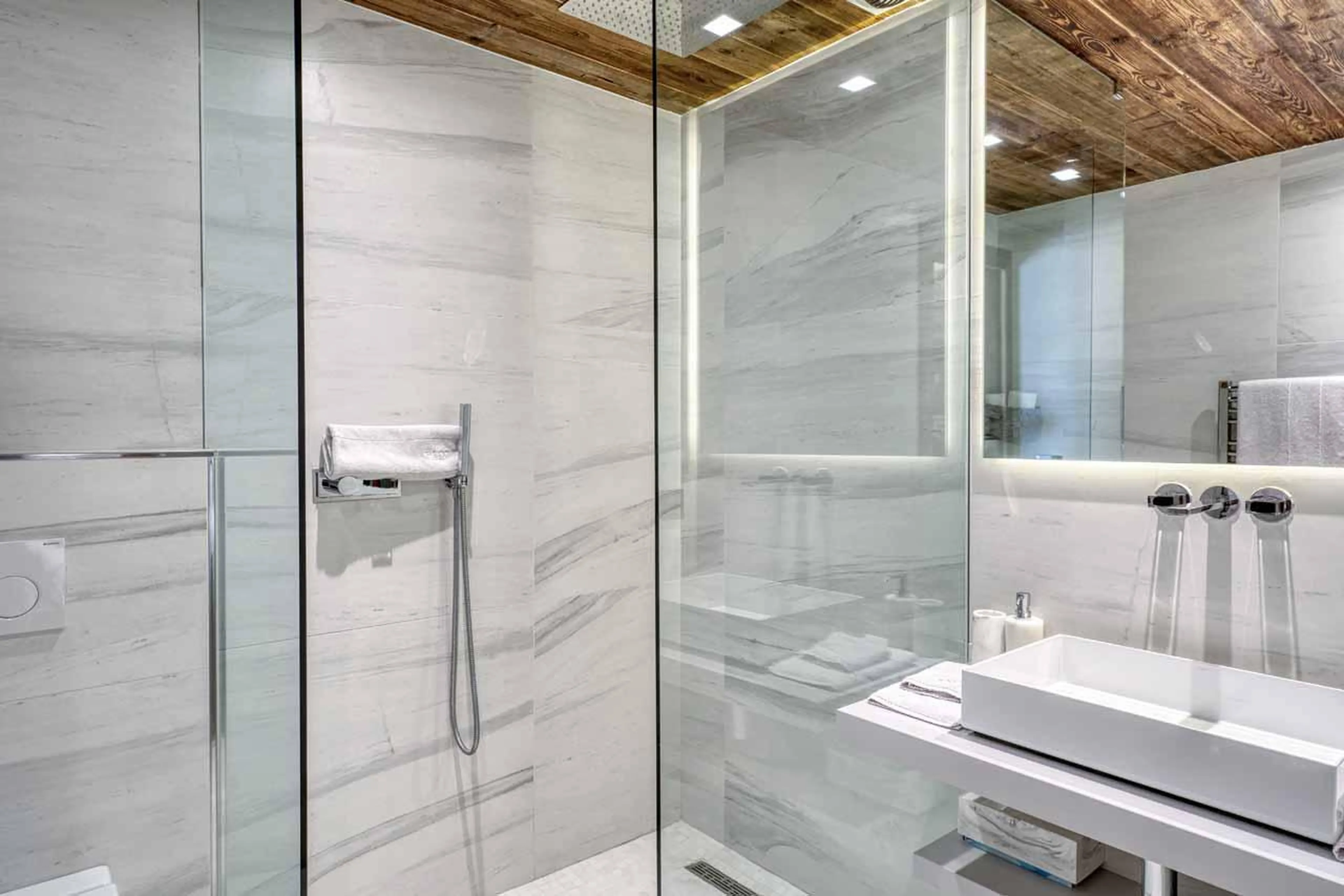 Shower room two at Chalet Yeti in Megeve