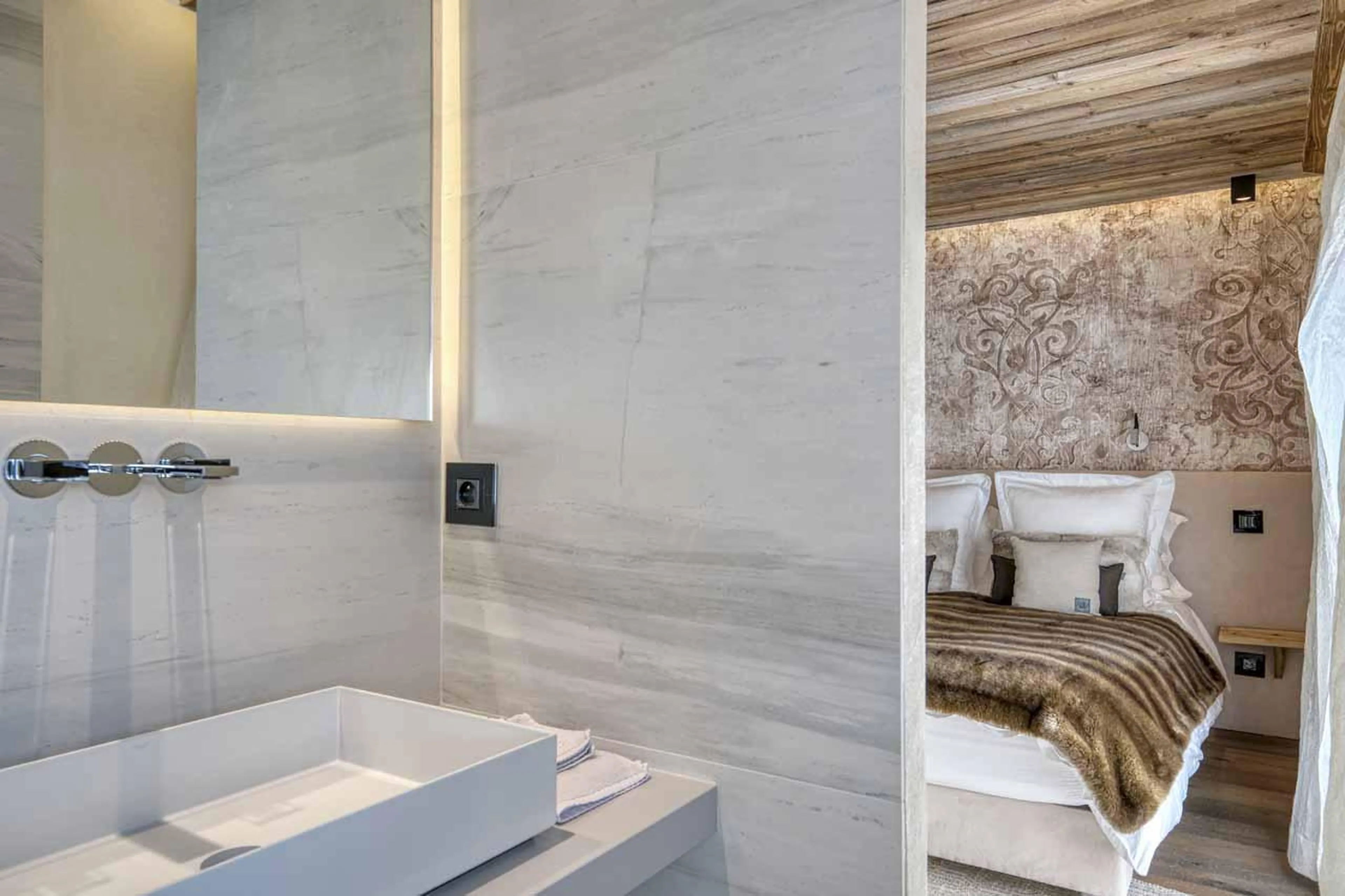 Access to shower room at Chalet Yeti in Megeve