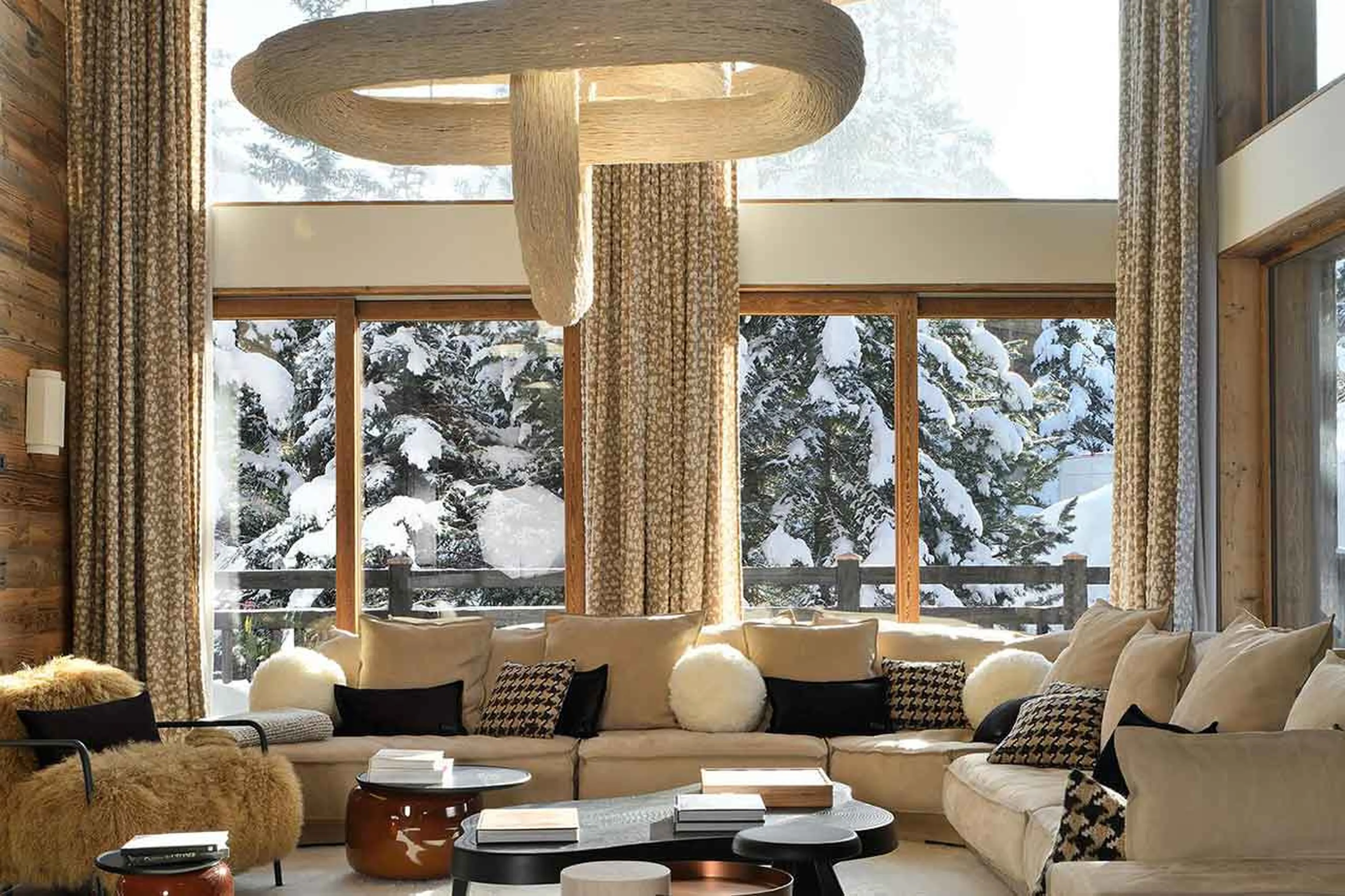 Living area  at Chalet Yin & Yang in Courchevel 1850