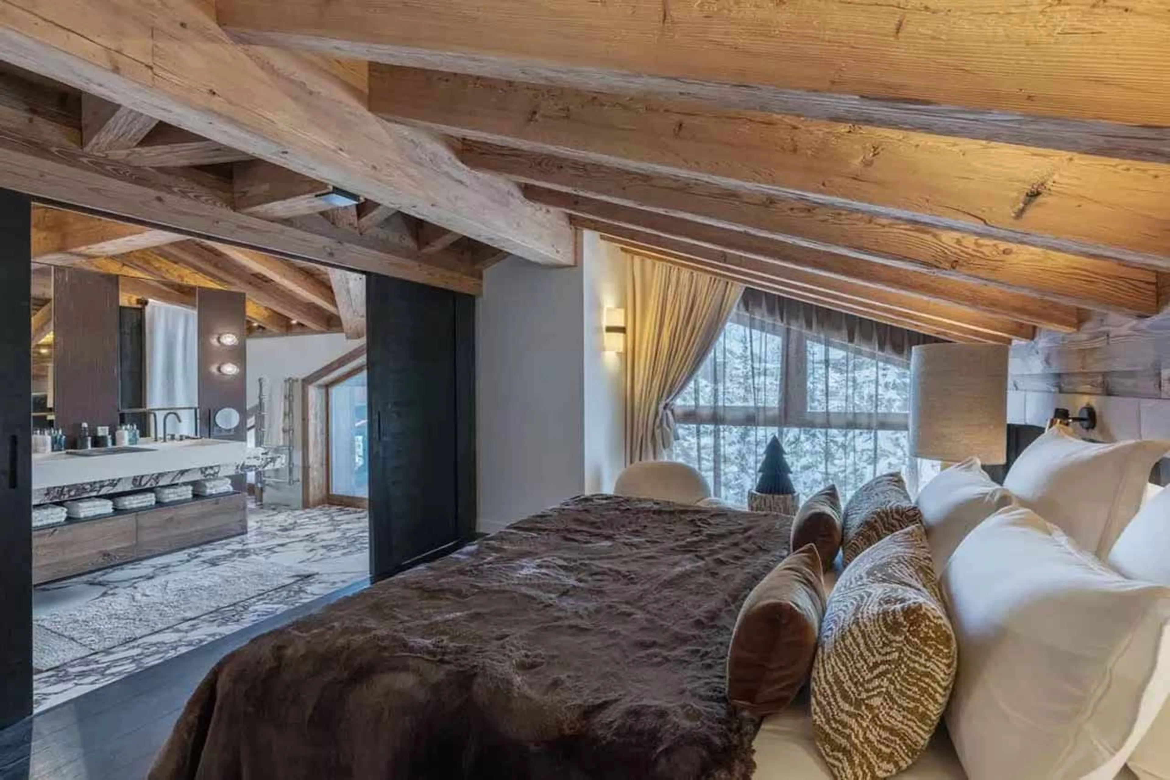 Bedroom 1 at Chalet Yin & Yang in Courchevel 1850