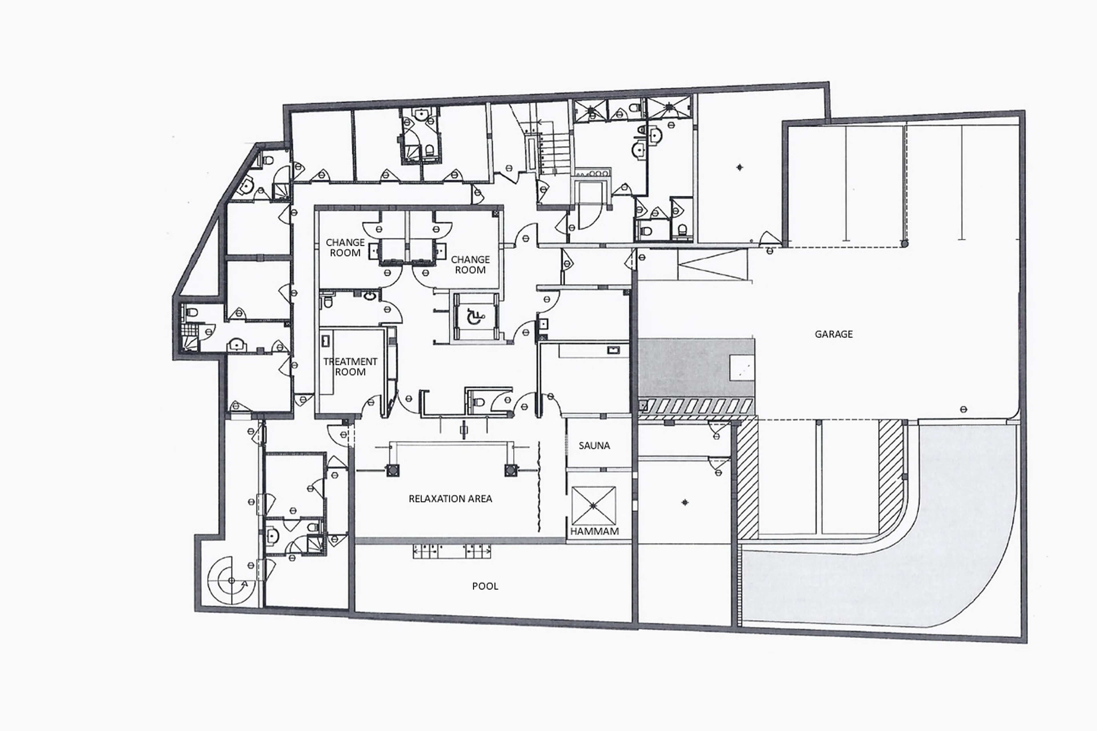 Spa floor plan of Le Chalet Zannier in Megeve