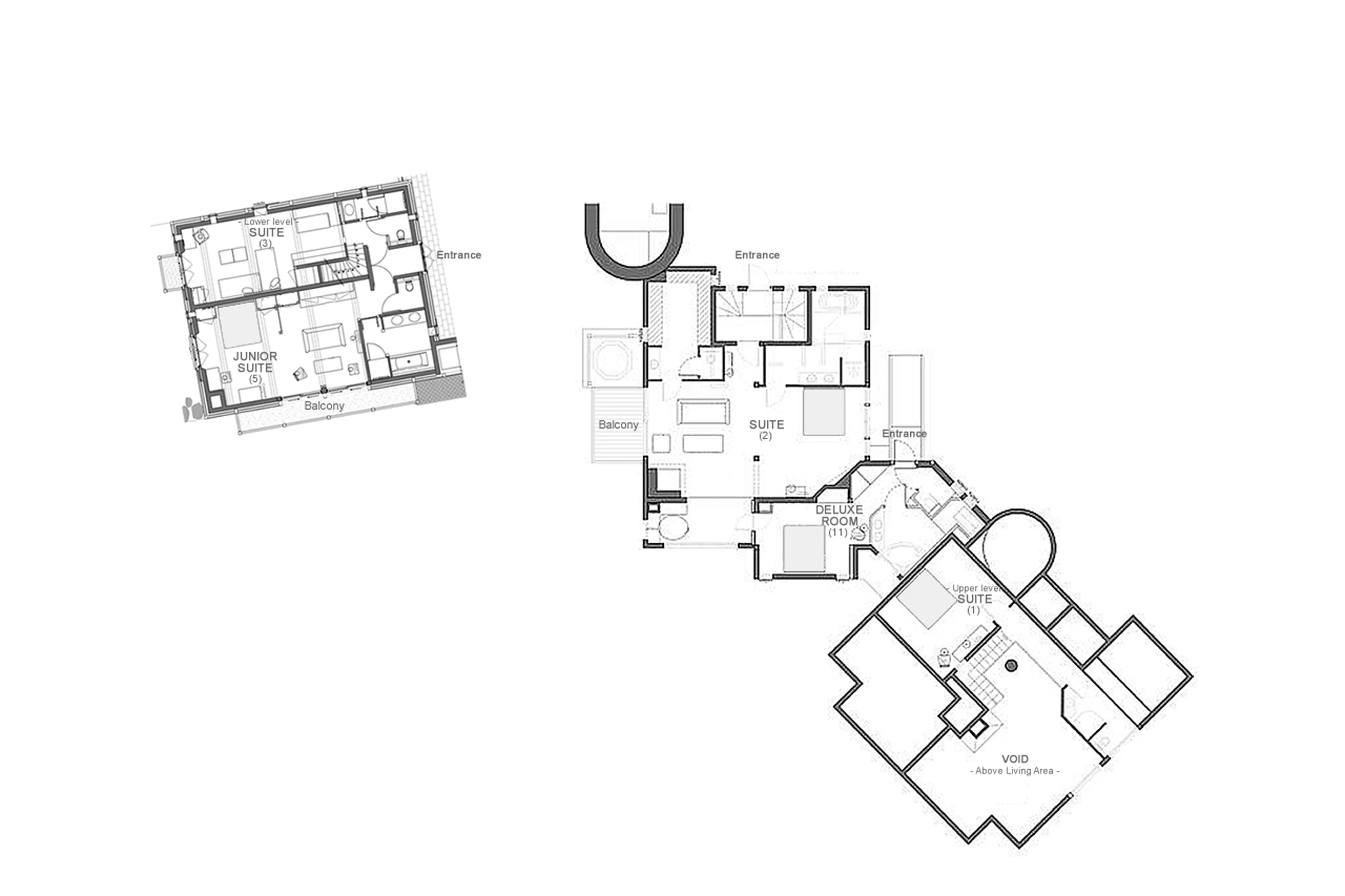 Level 0 floor plan of Le Chalet Zannier in Megeve