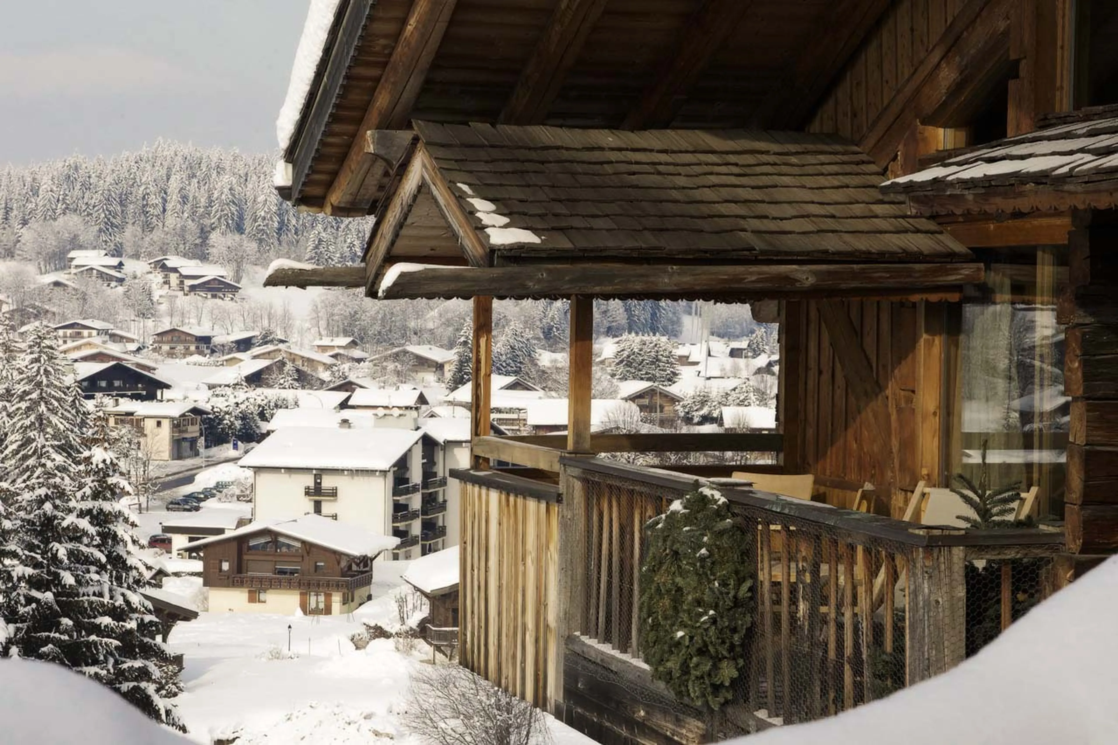 Suite 1 balcony at Le Chalet Zannier in Megeve