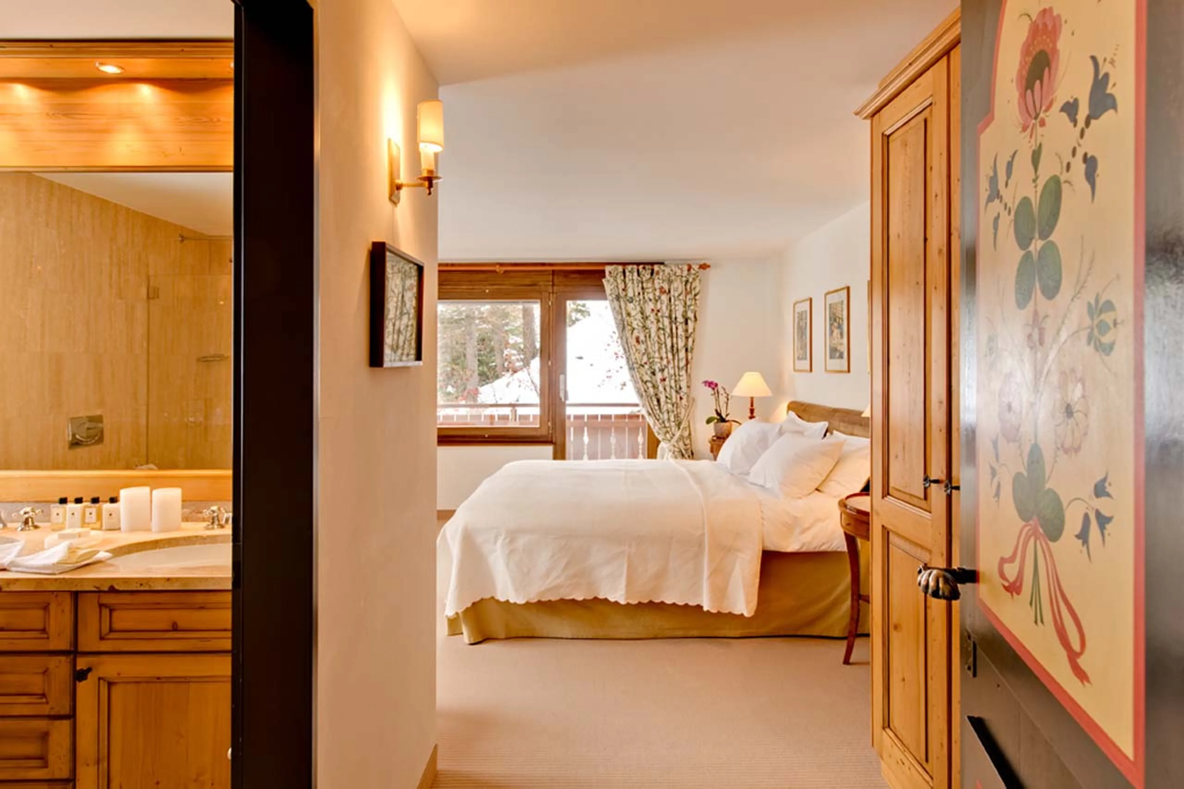 Bedroom four at Chalet Zen in Zermatt