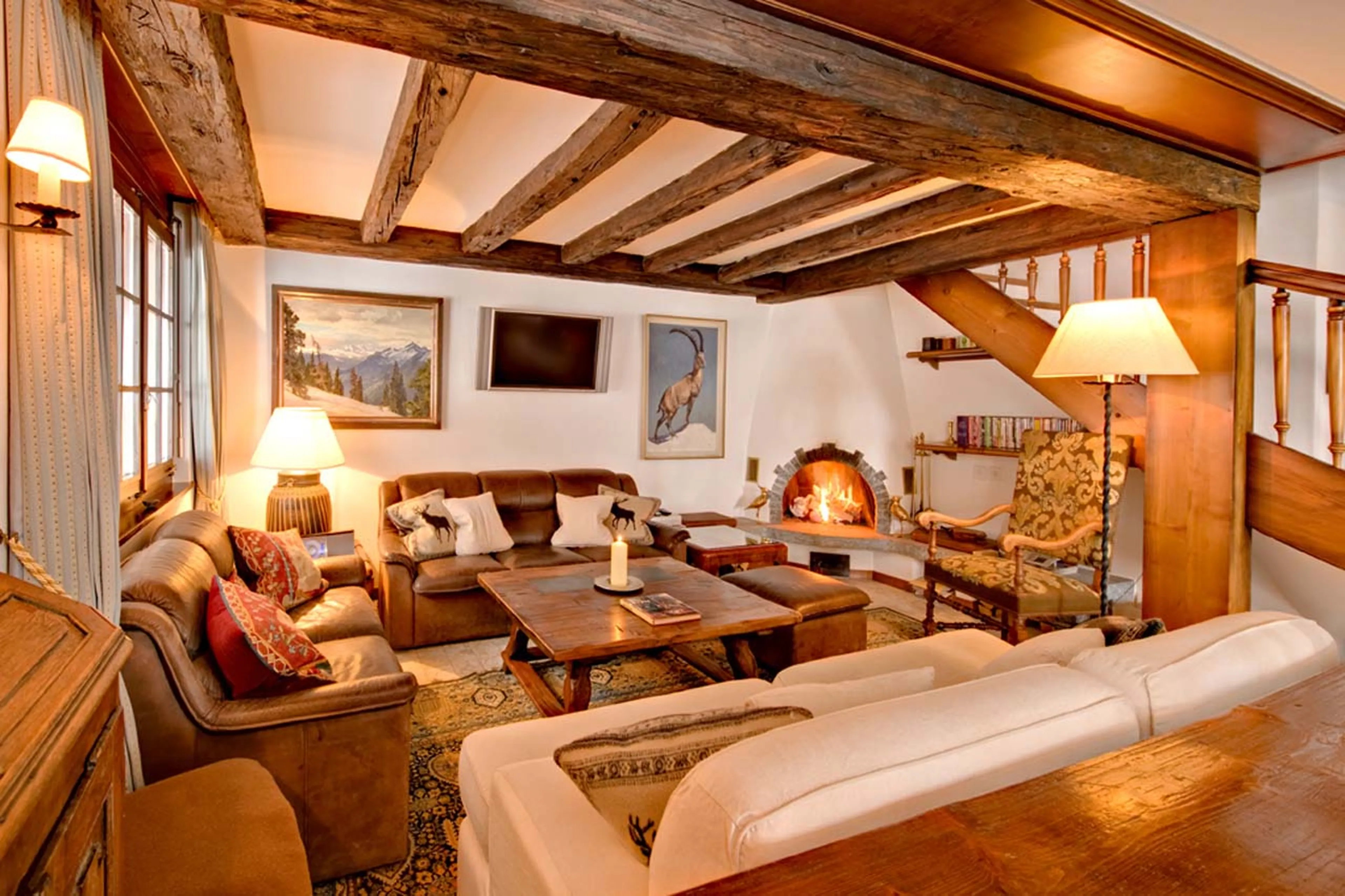 Sitting room at Chalet Zen in Zermatt