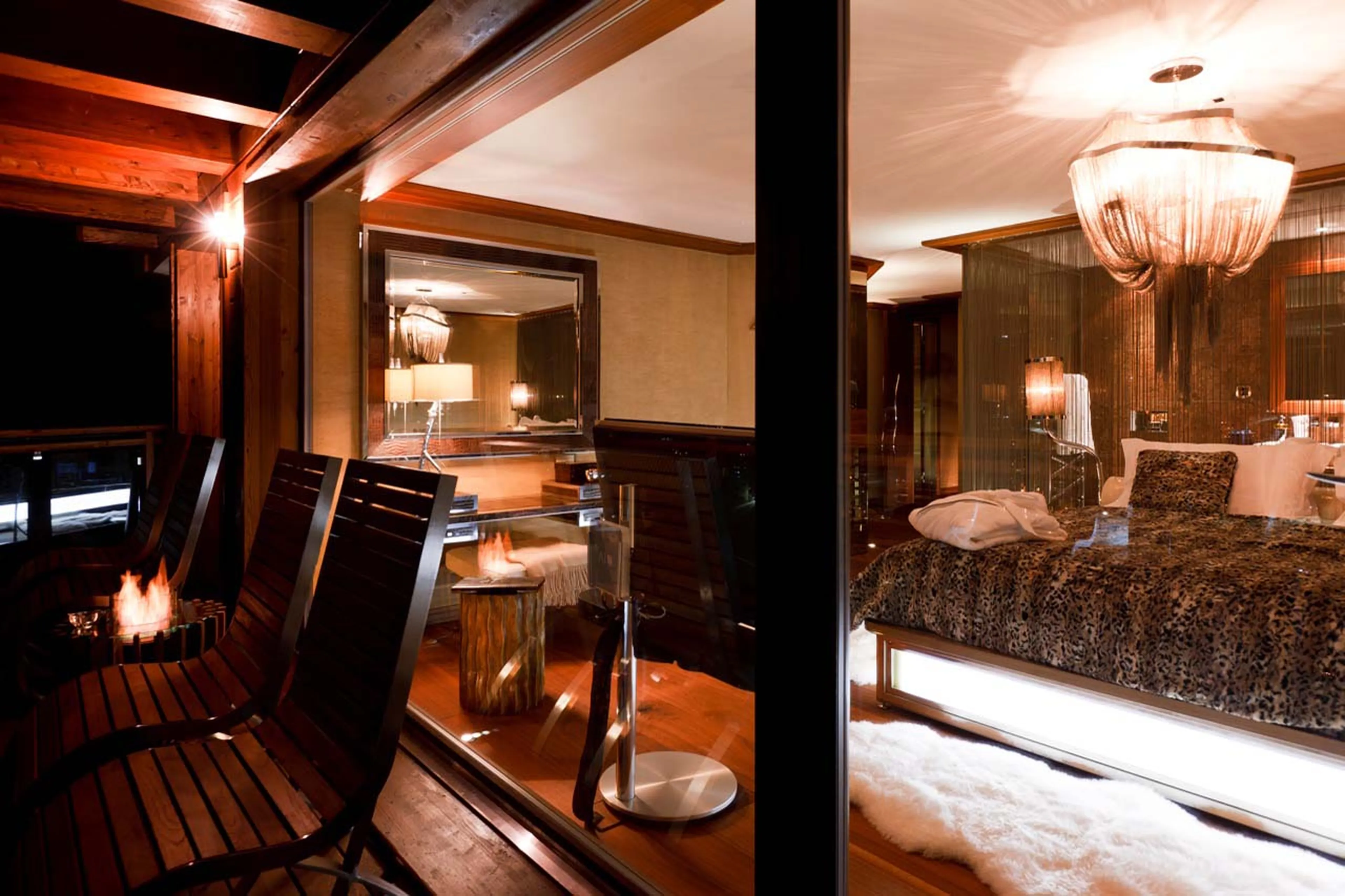 Shared deck of guest suite at Chalet Zermatt Peak in Zermatt