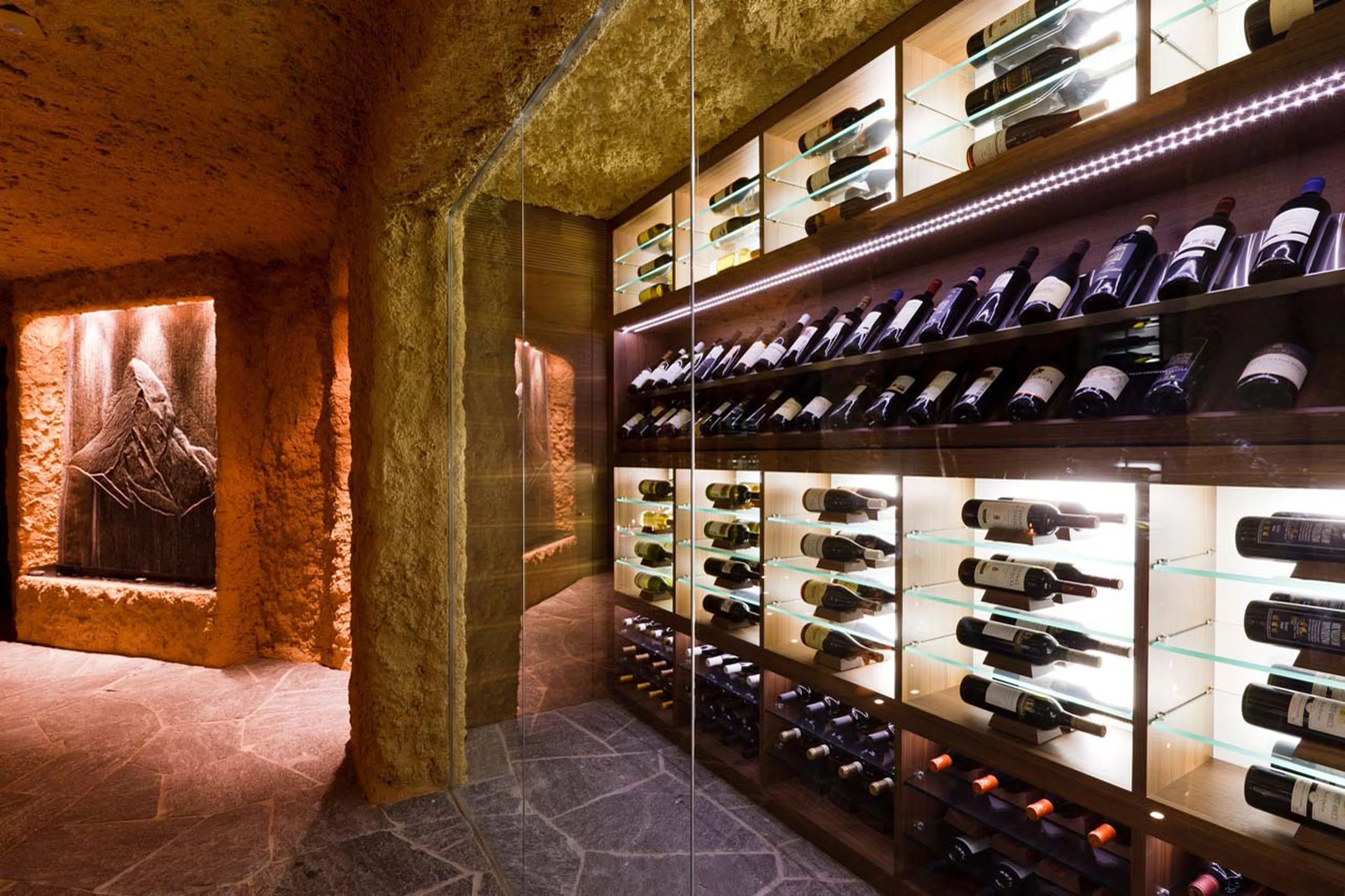 Walk-in wine cellar at Chalet Zermatt Peak in Zermatt